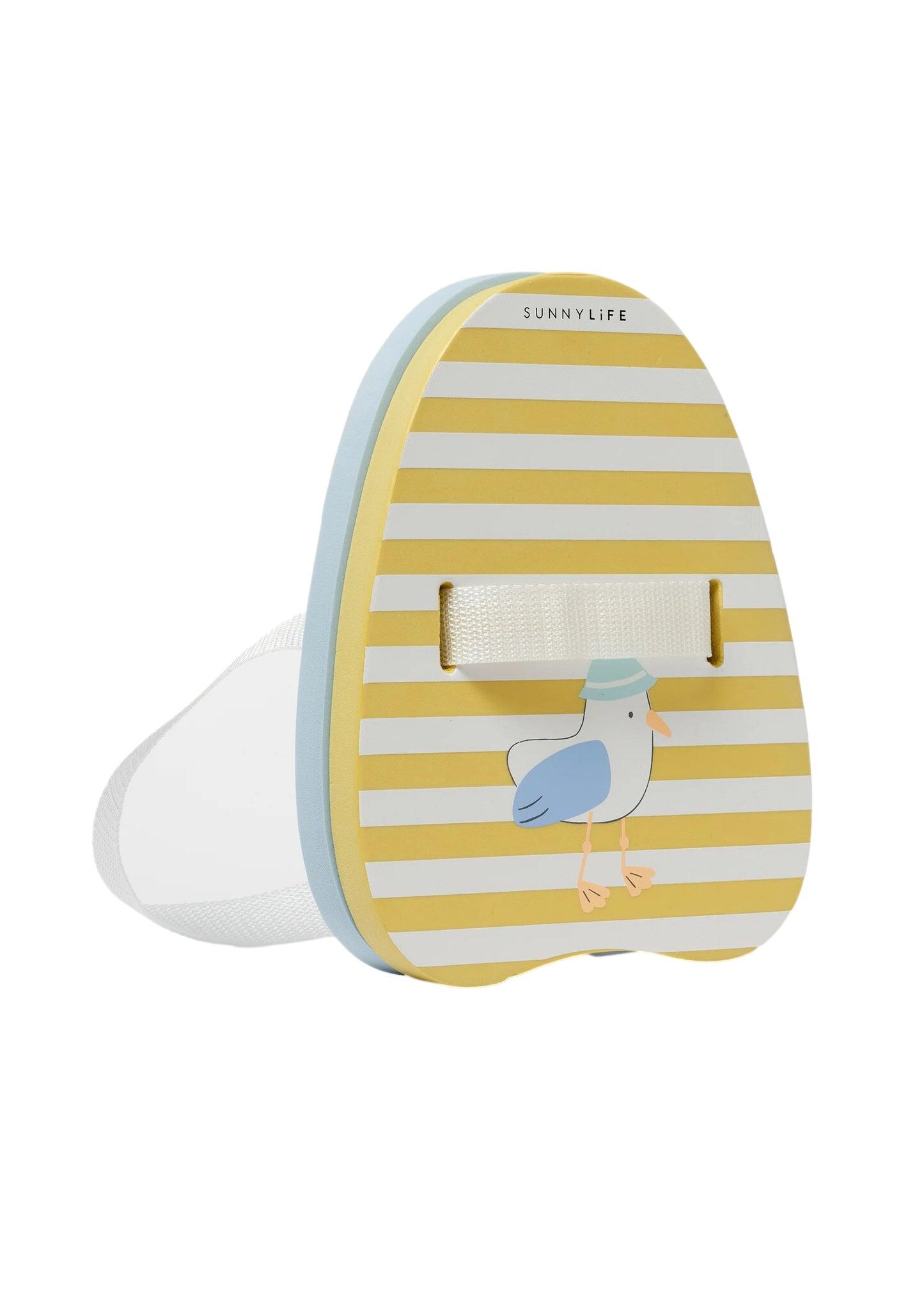 Bubble Back Float Sid the Seagull Mustard Stripe - Pool Inflatable