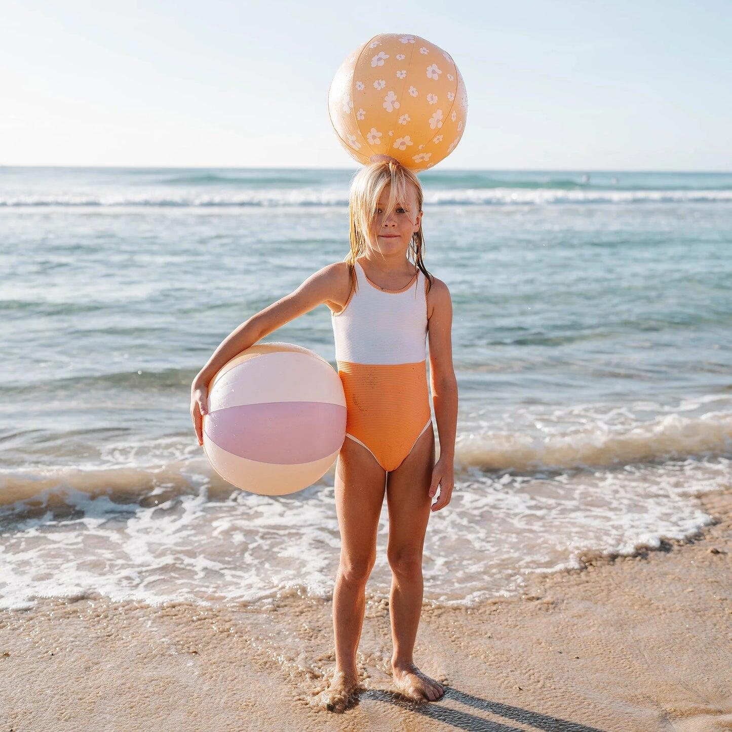 Inflatable Beach Ball Set of 2 Princess Swan Multi - ONE SIZE - Beach Toy