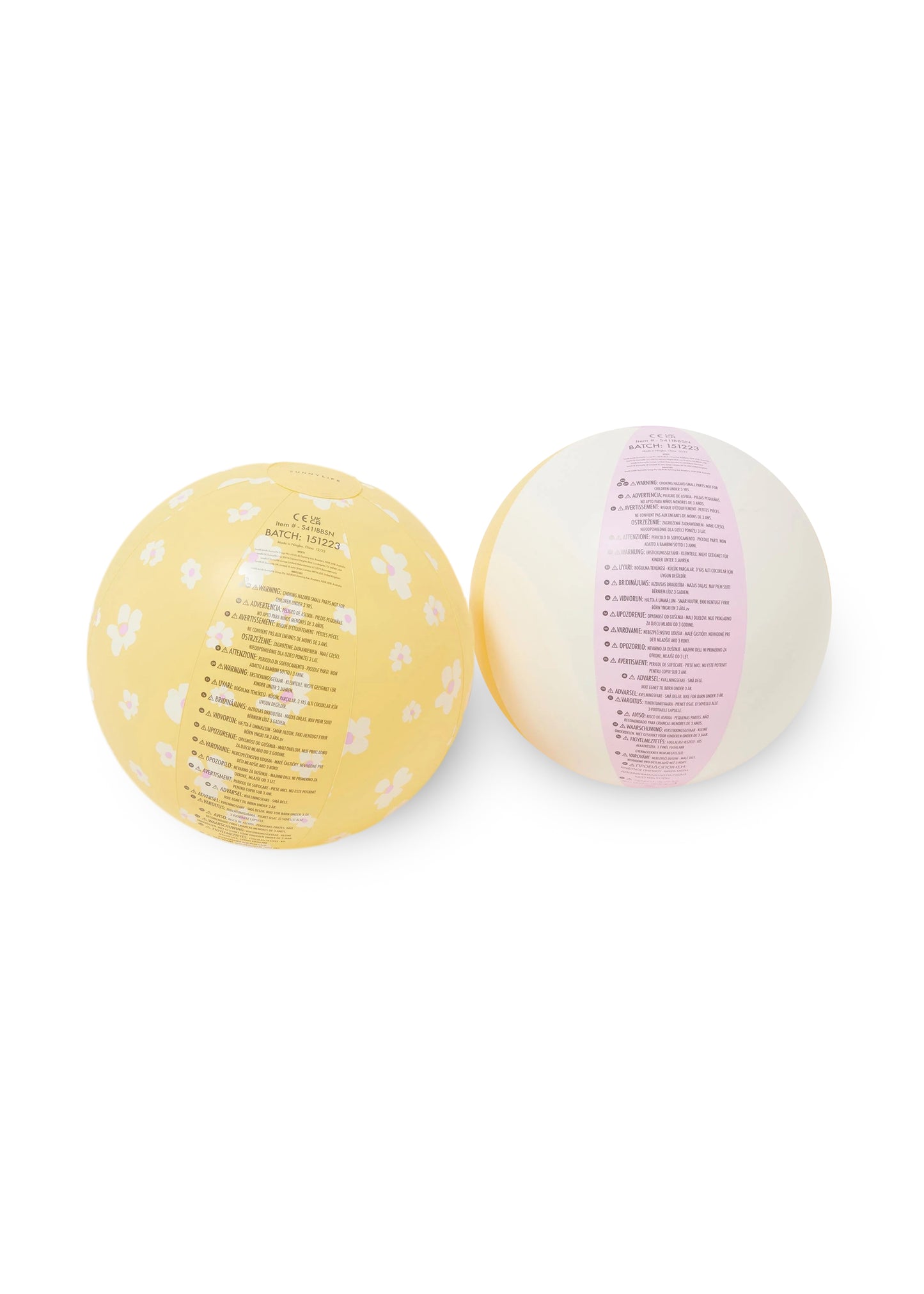 Inflatable Beach Ball Set of 2 Princess Swan Multi - ONE SIZE - Beach Toy