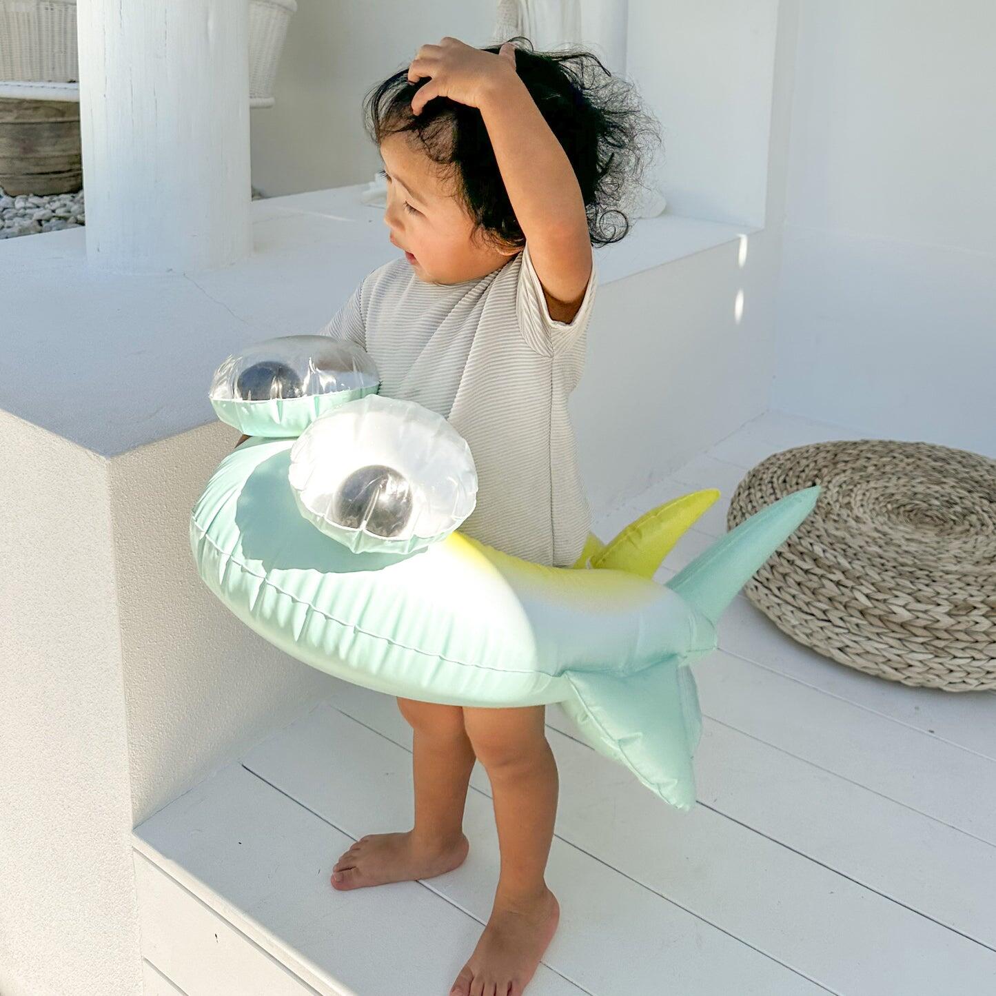 Kids Pool Ring Salty the Shark Multi - ONE SIZE - Pool Inflatable