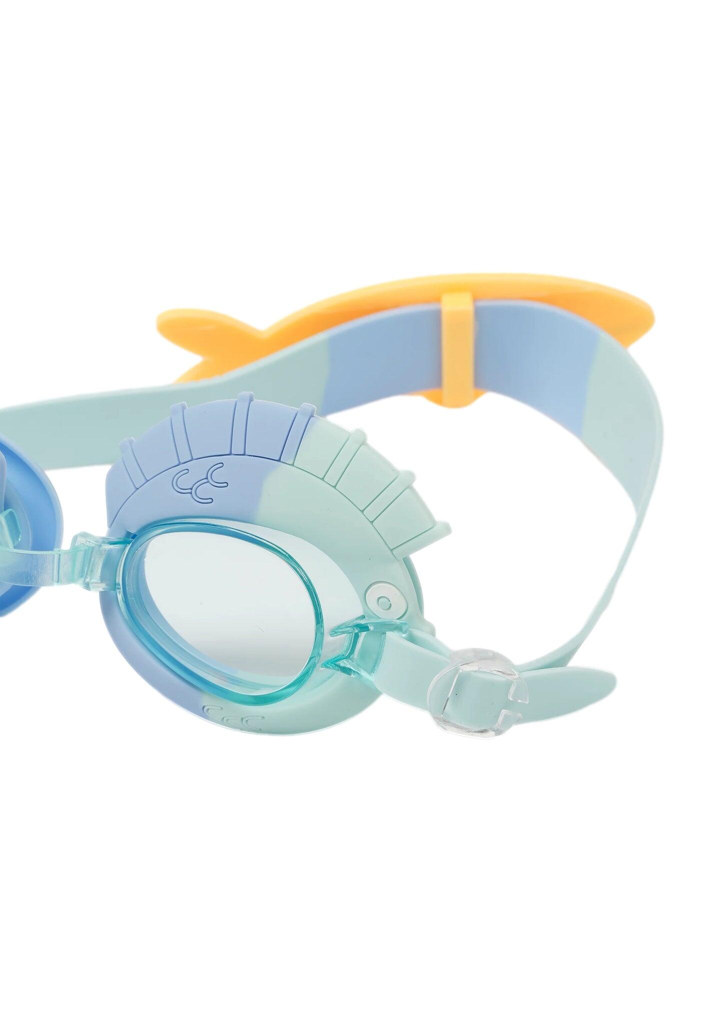 Kids Swim Goggles Finn the Fish Aqua Blue - Goggles