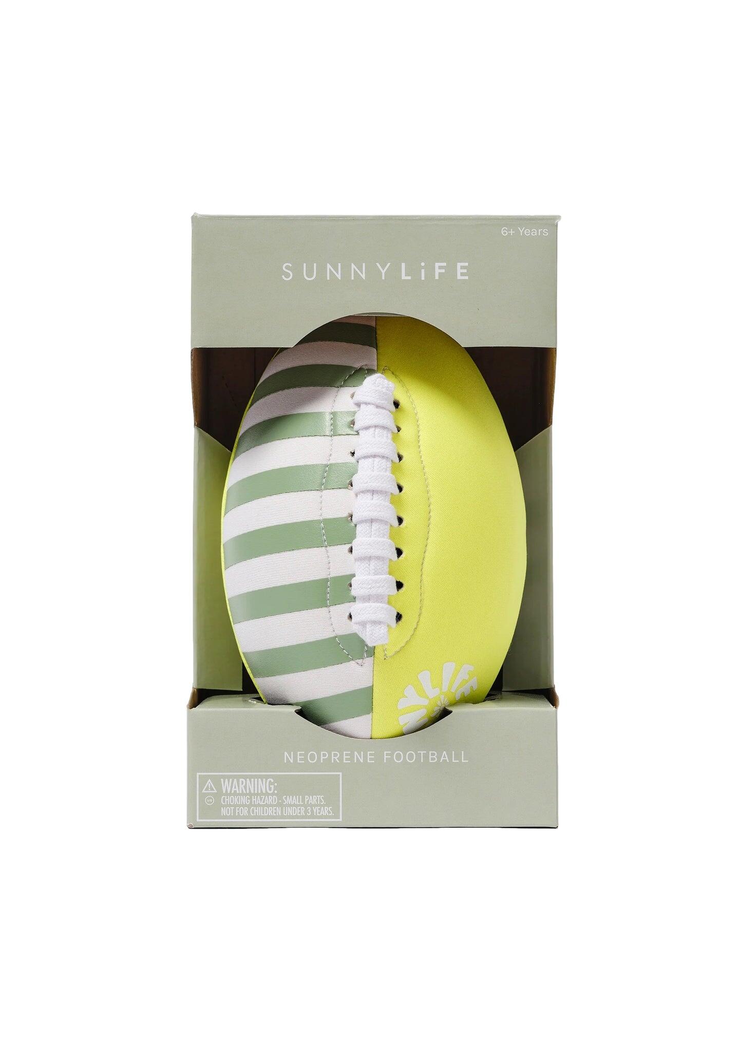 Neoprene Football Tides Out Citrus - Beach Toy
