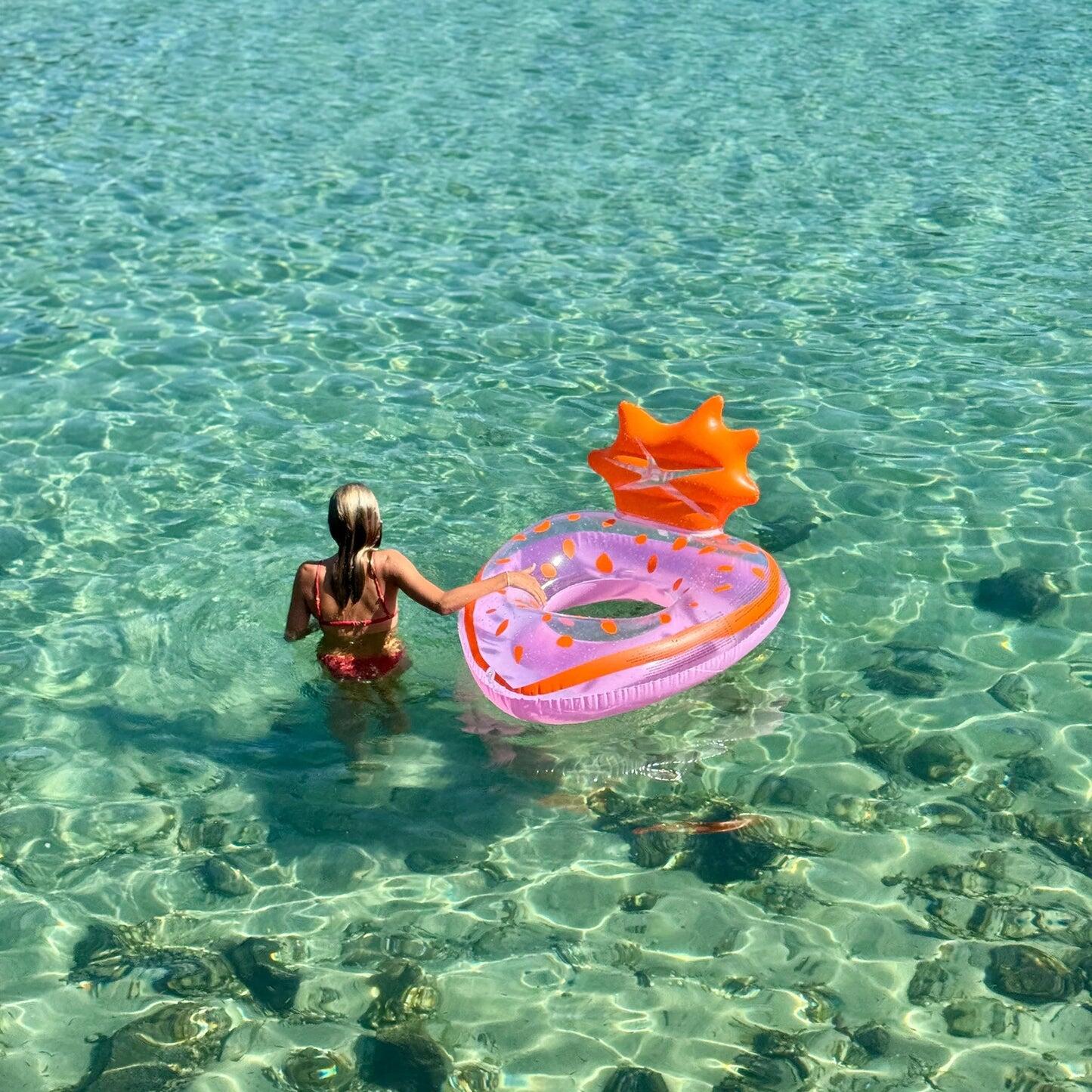 Luxe Tube Pool Ring Strawberry Pink - ONE SIZE - Pool Inflatable