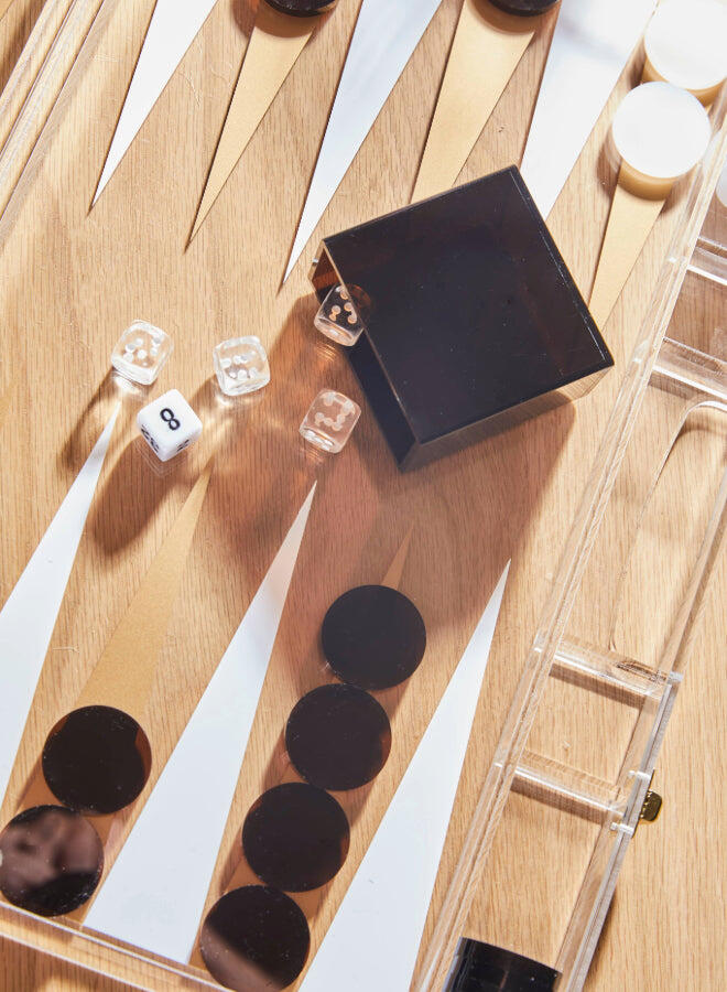 Lucite Backgammon Whiskey Noir - ONE SIZE - Beach Toy