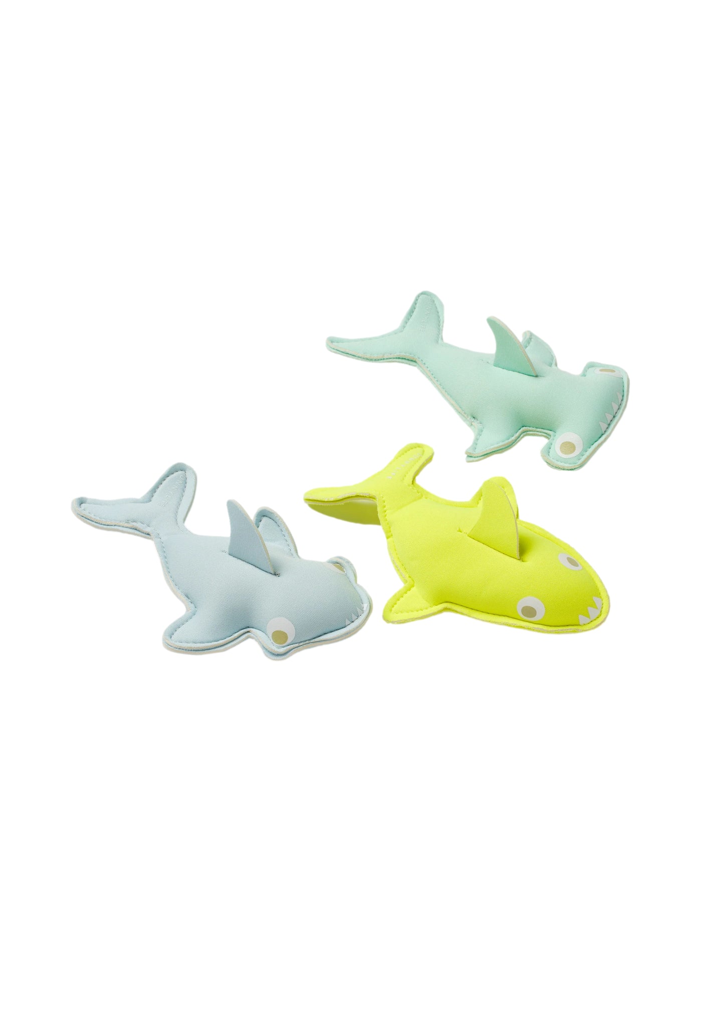 Salty the Shark Dive Buddies Aqua Neon Yellow Set of 3 - Beach Toy