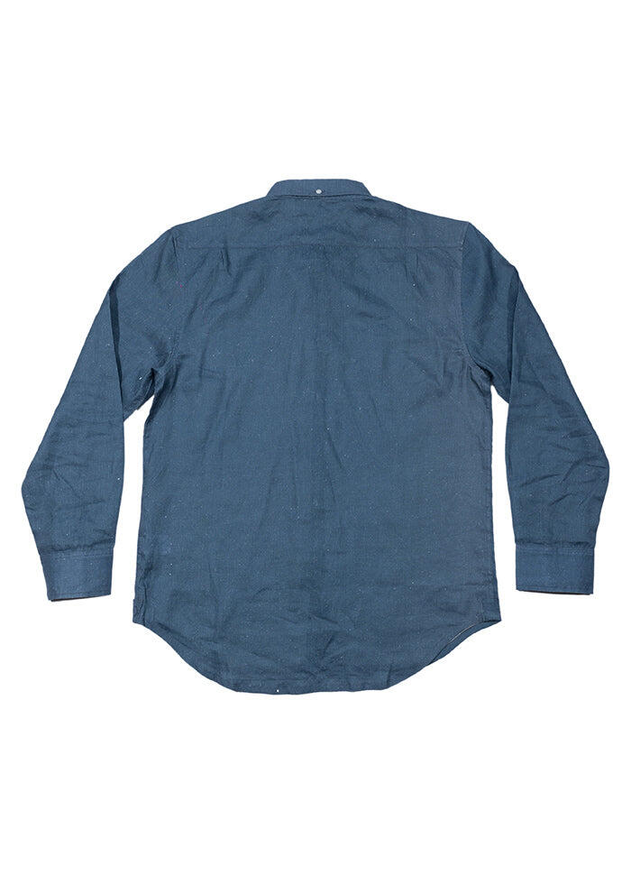 Men’s Linen Shirt Cobalt - Long Sleeve Shirt