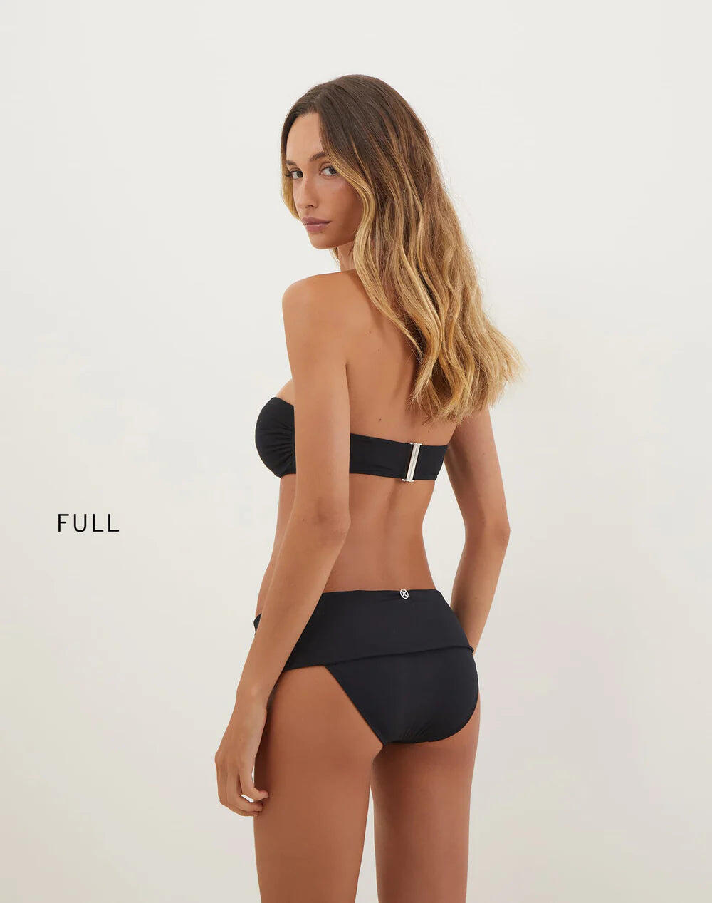 Solid Sam Bandeau Top Black - Bikini Top