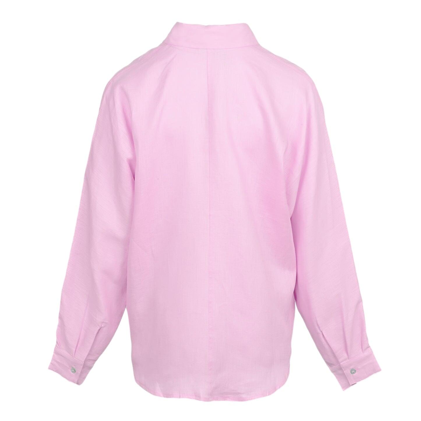 Light Pink Linen Shirt - Top