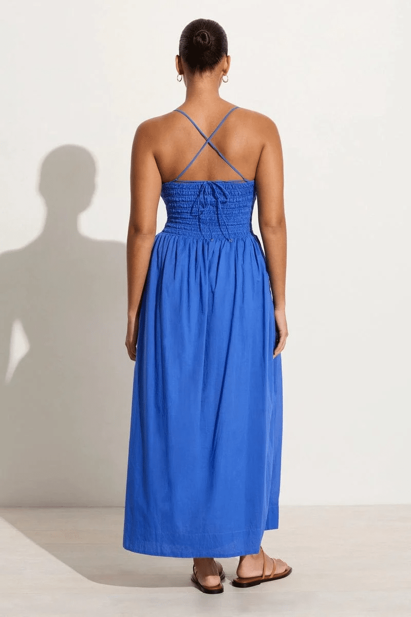 Agolde Midi Dress Sicilian Blue