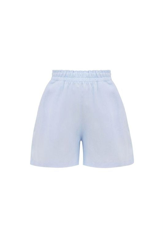 Baby Blue Linen Shorts