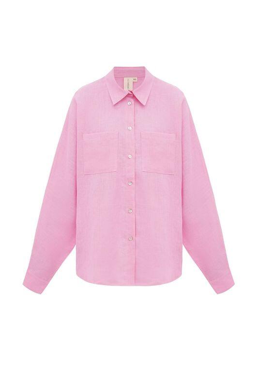 Neon Pink Linen Shirt