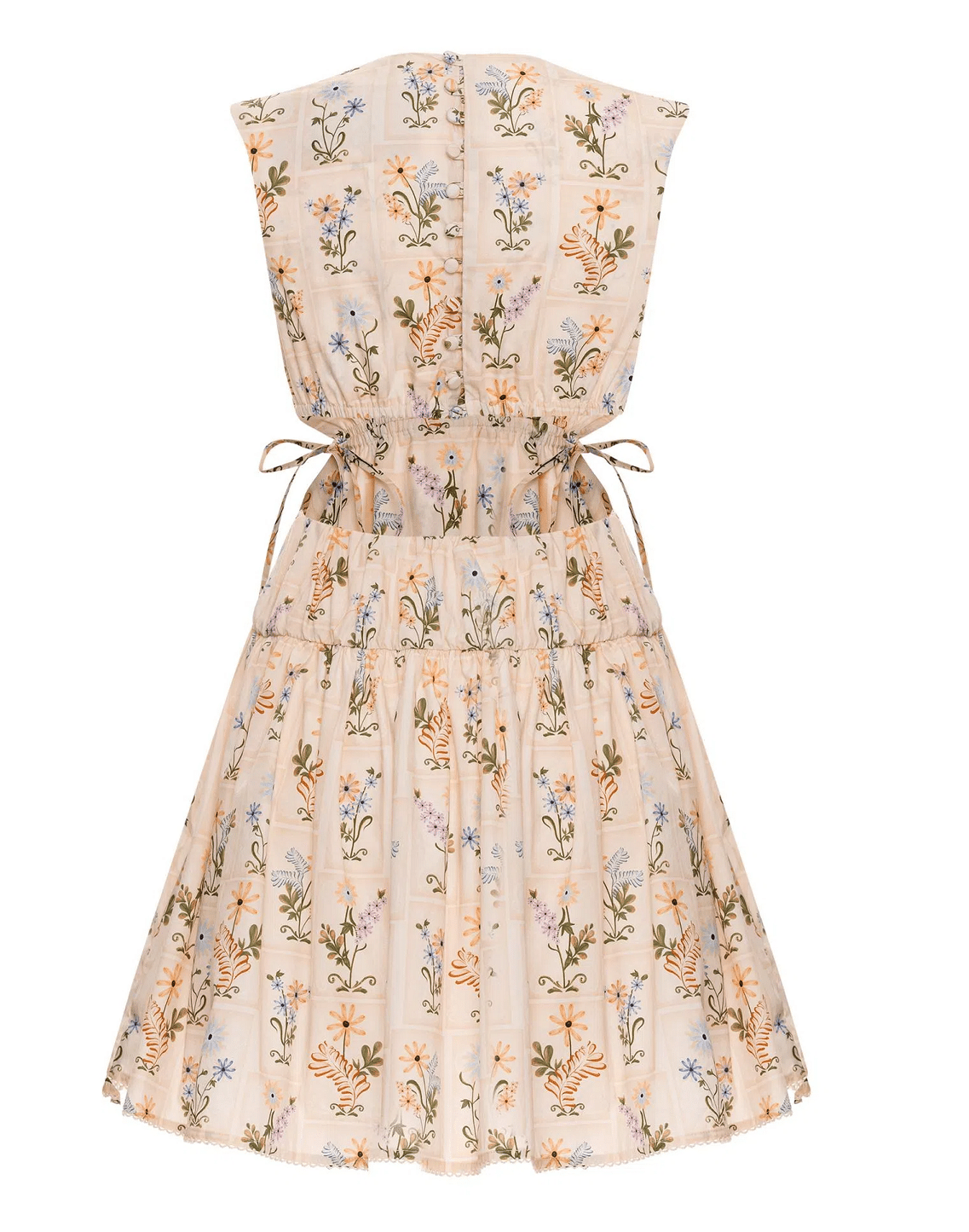 Floral Dress with Button Back Fastening