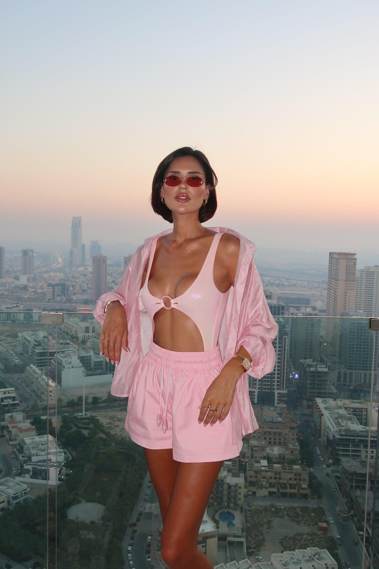 Rose Radiance Shirt Oversized Long Sleeves