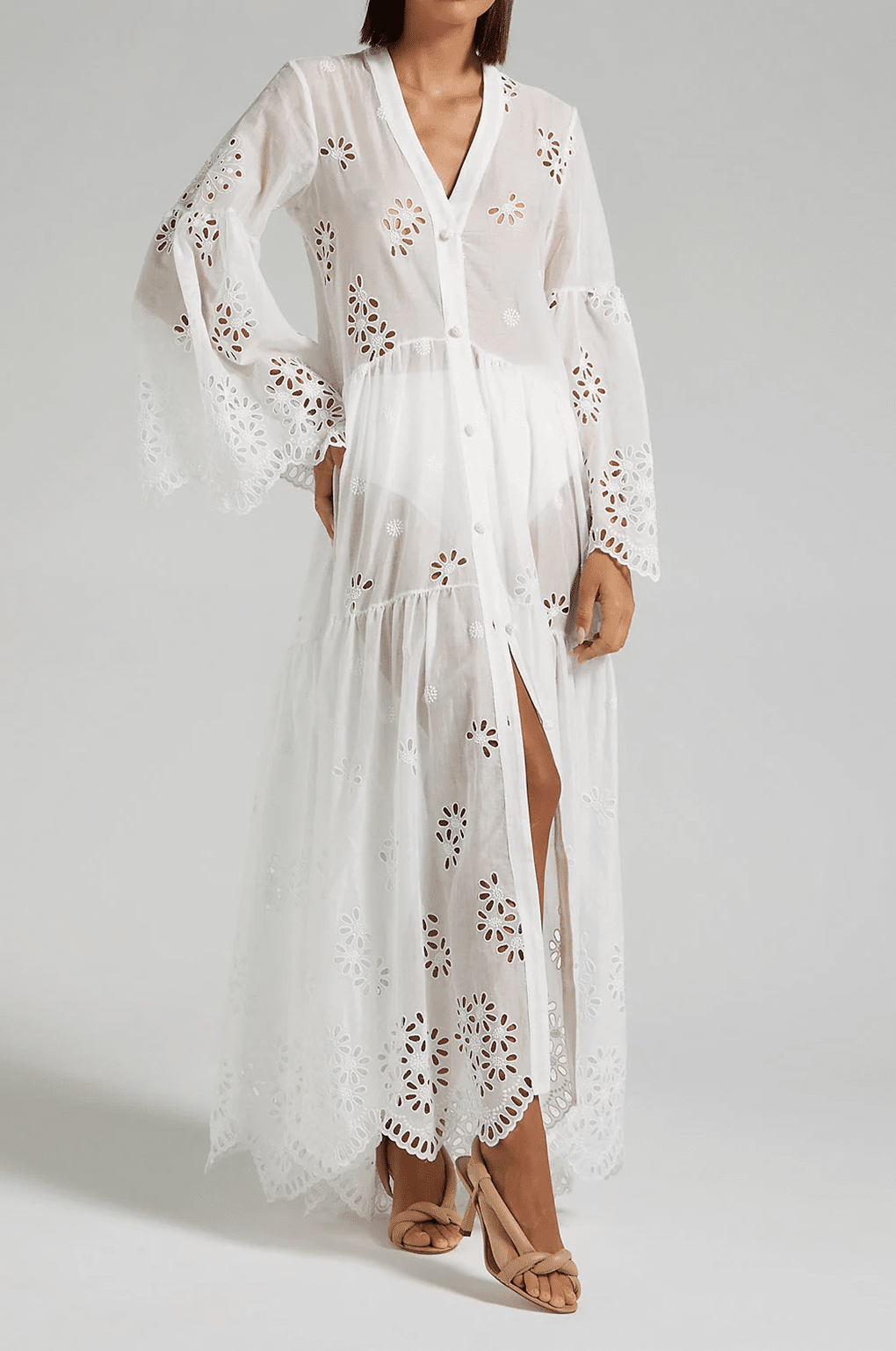 Luella Long Dress White - Kaftan
