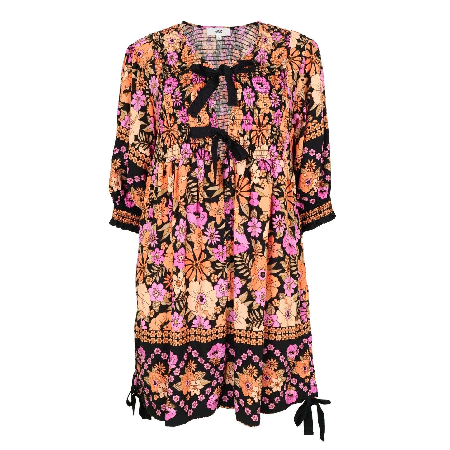 Apricot Blossom Print Roses Playsuit
