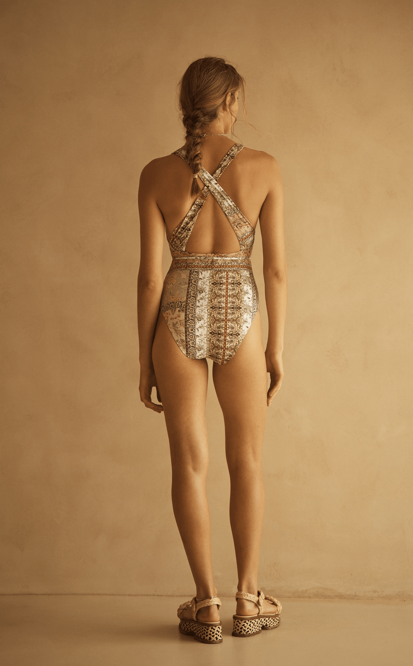 Belted Plunge One Piece Sontuosa - One Piece