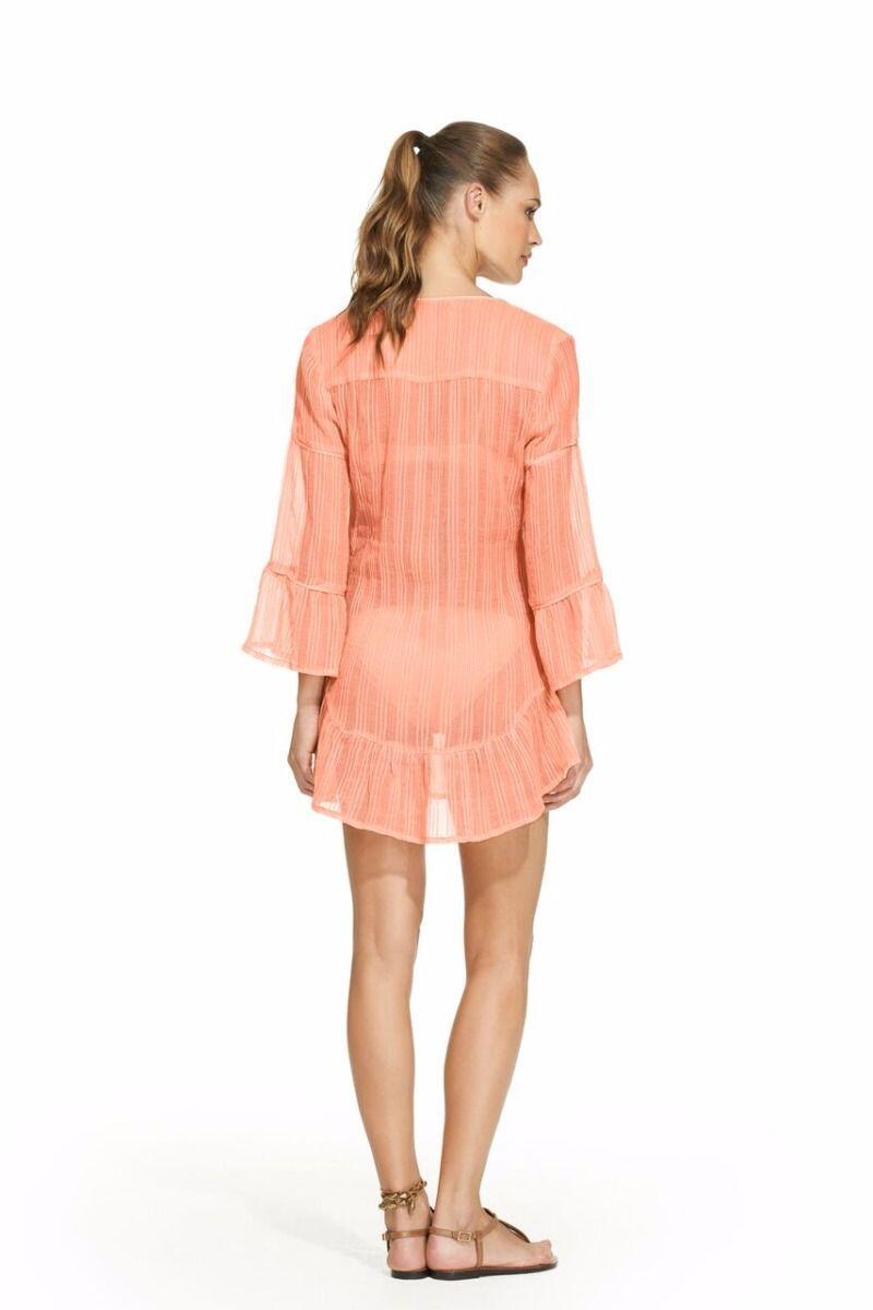 Vix Belini Ruffle Tunic Peach - M - Tunic