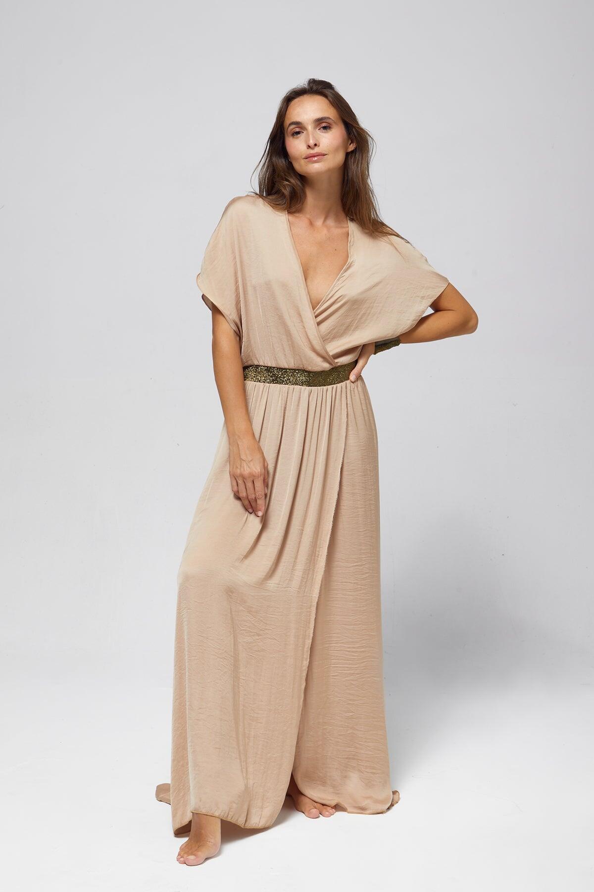 Jody Long Robe Beige - Cover Up