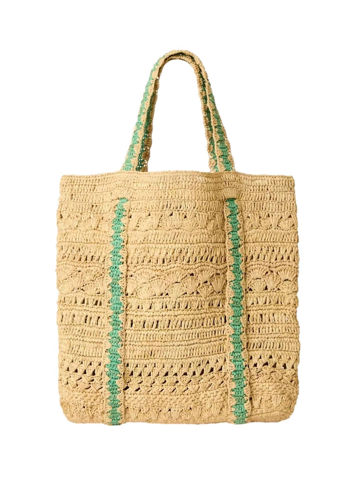 Chapeu Tote Bag Natural/Mint