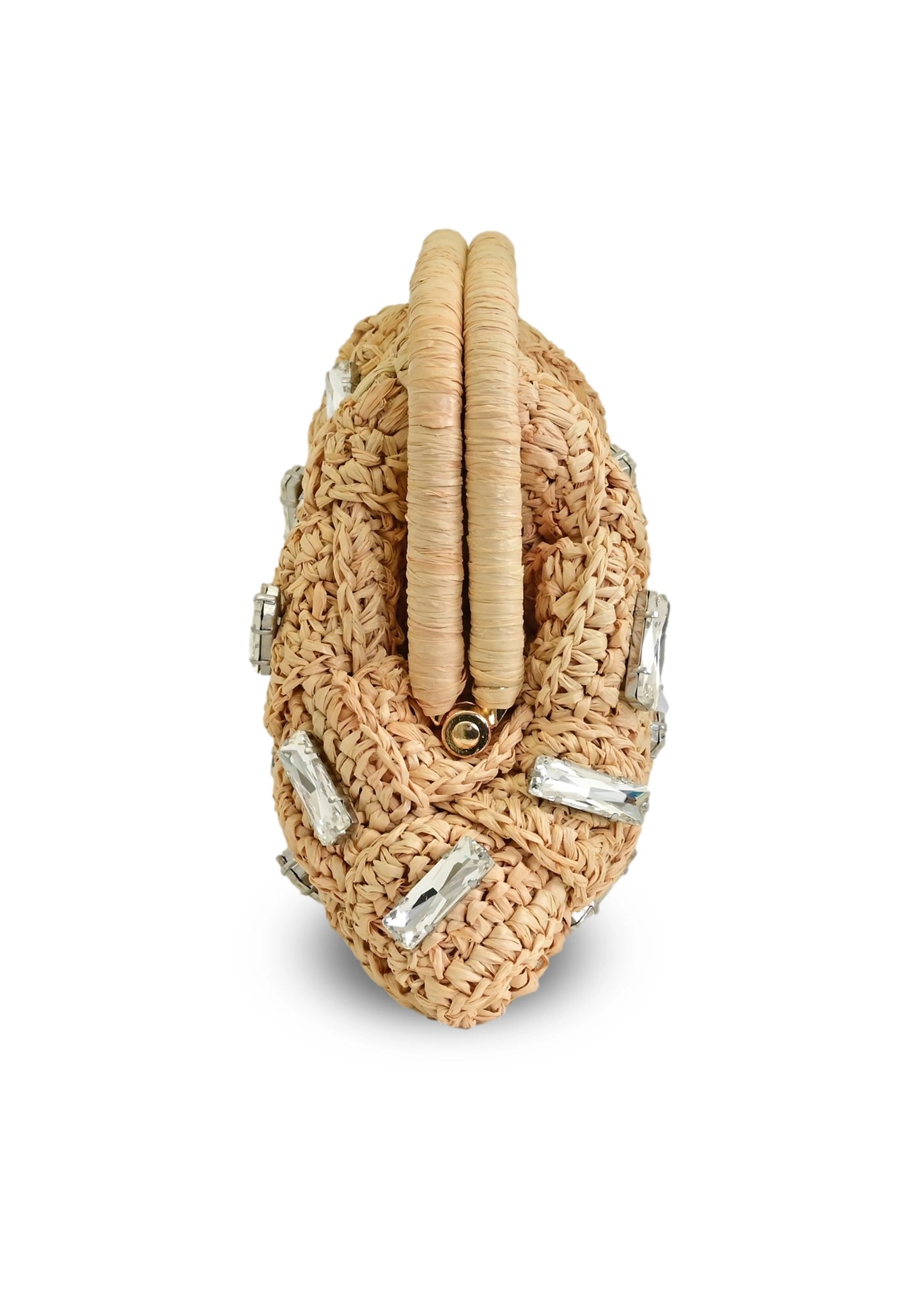 Gigi Crystal Clutch Bag Natural