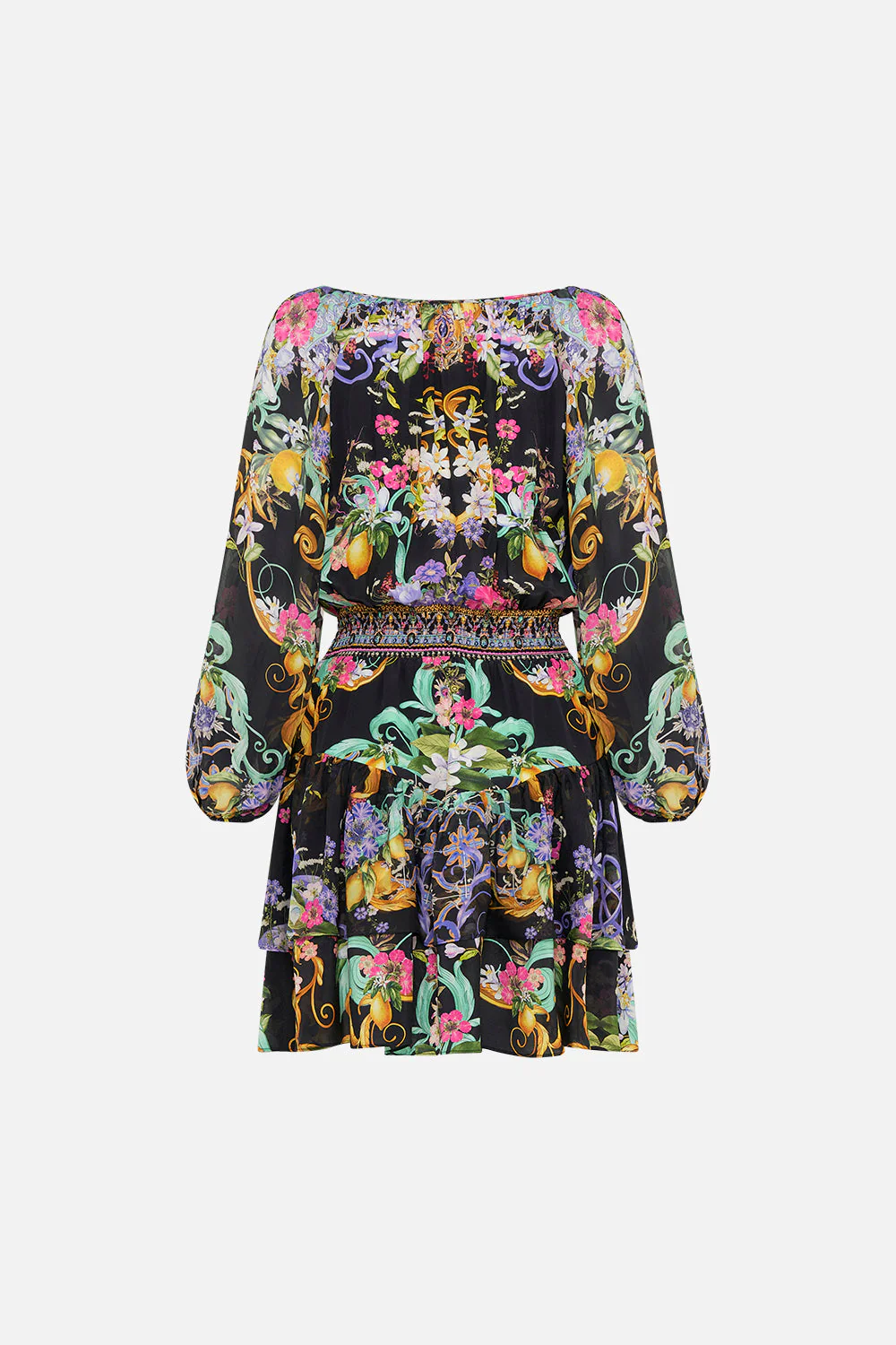 Blouson Sleeve With Double Ruffle Hem Meet Me In Marchesa - Dress