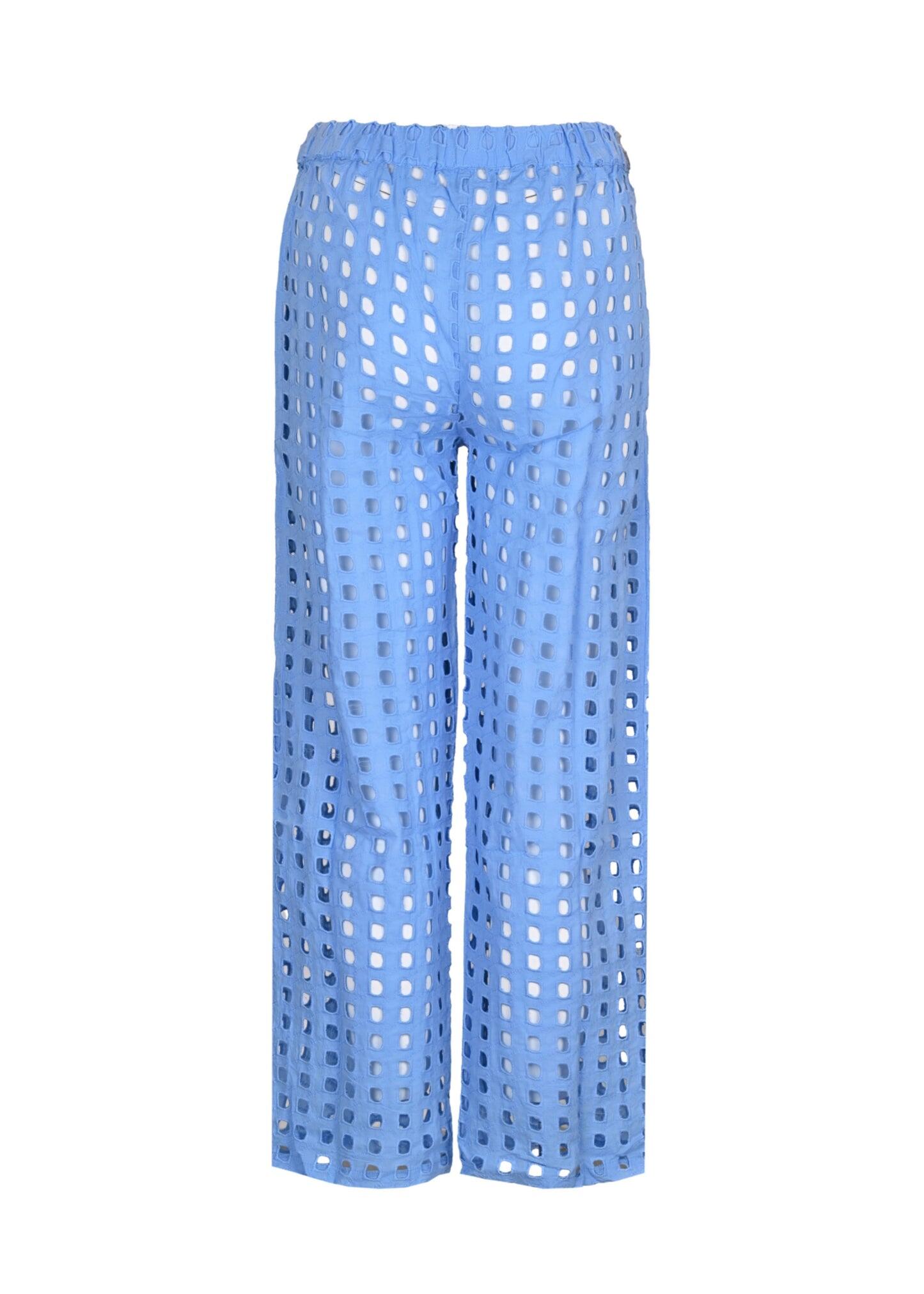 Blue Box Eyelet Pants - Trousers