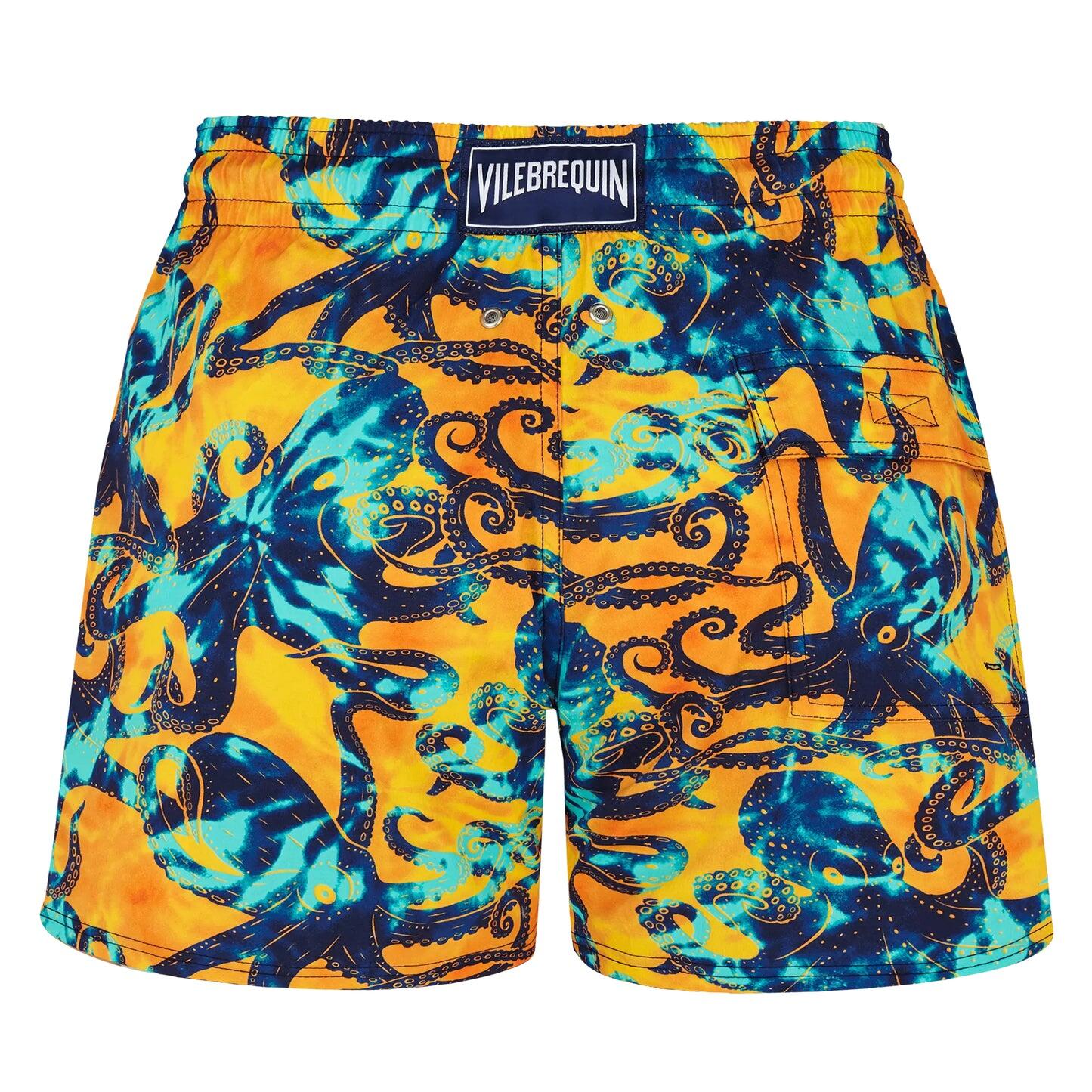 Boys Stretch Swim Shorts Poulpes Tie and Dye Sun Yellow - Swim Shorts