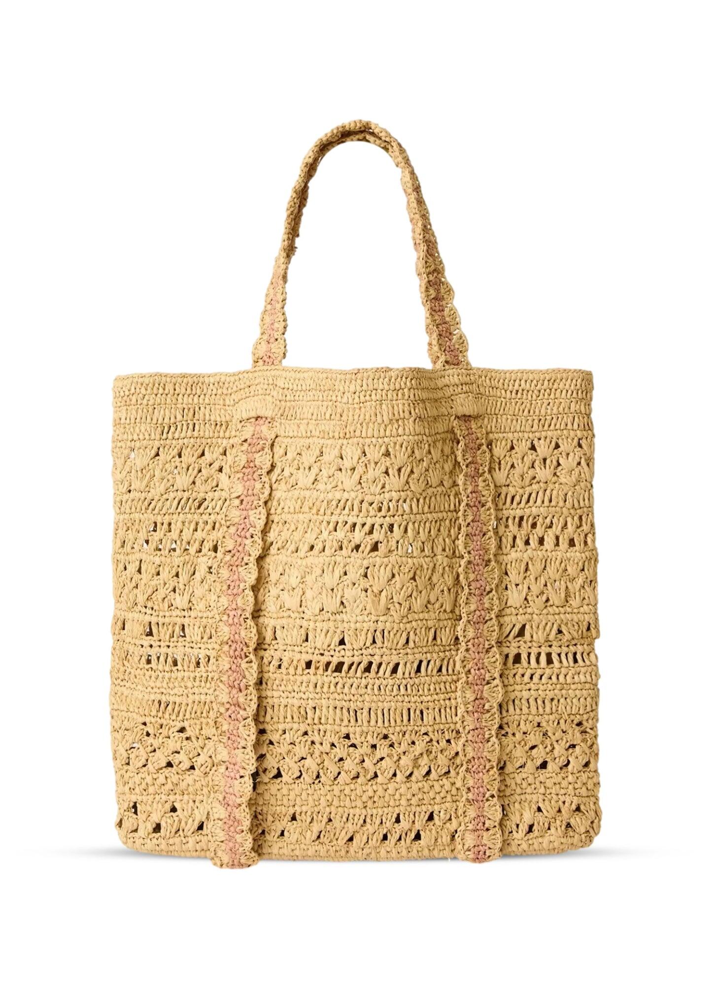 Chapeu Tote Bag Natural/Pink