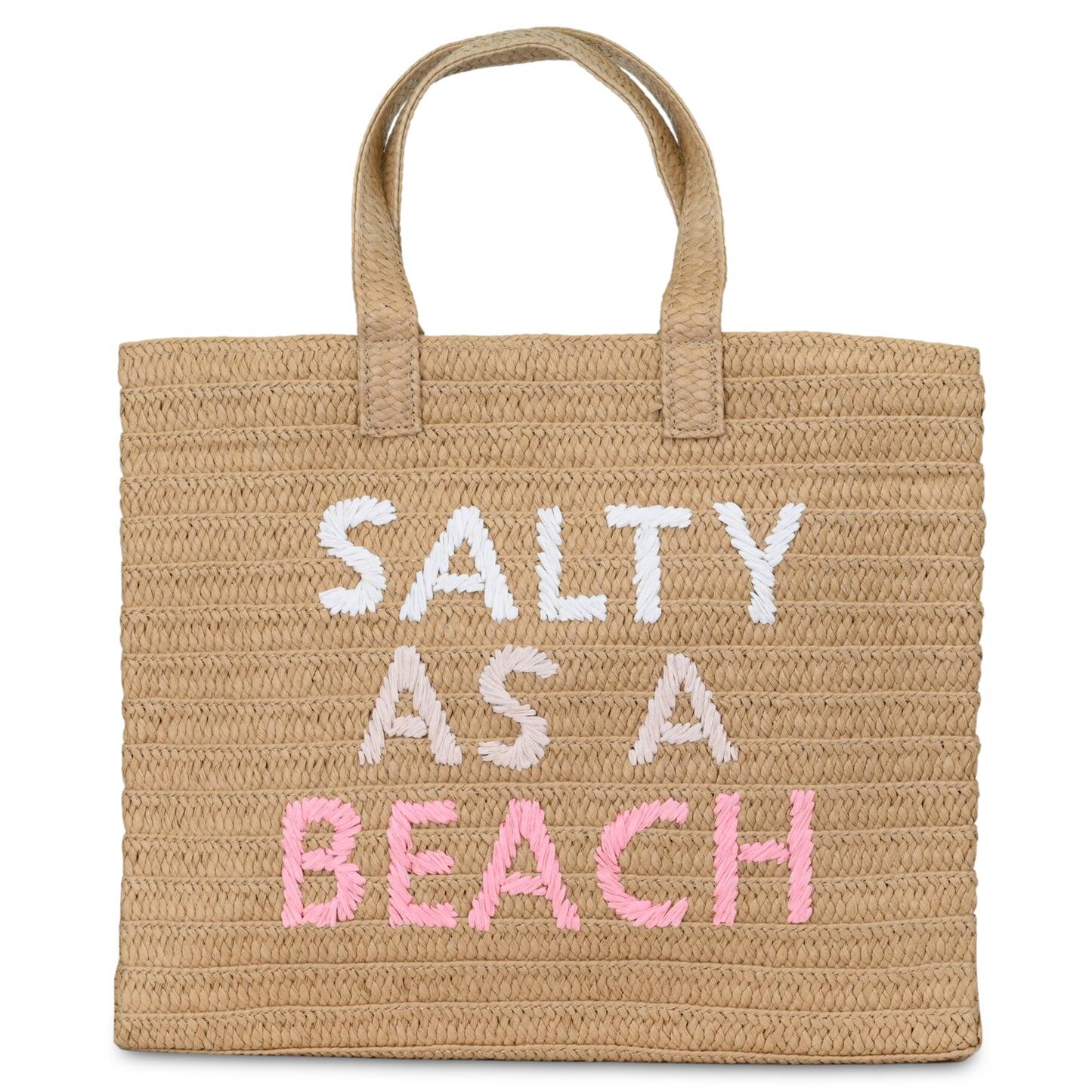 Salty As a Beach Tote Bag Sand Coral Rainbow - ONE SIZE - Bag