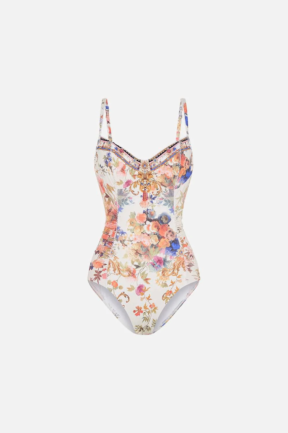 Ruched Side One Piece Friend With Frescos - One Piece