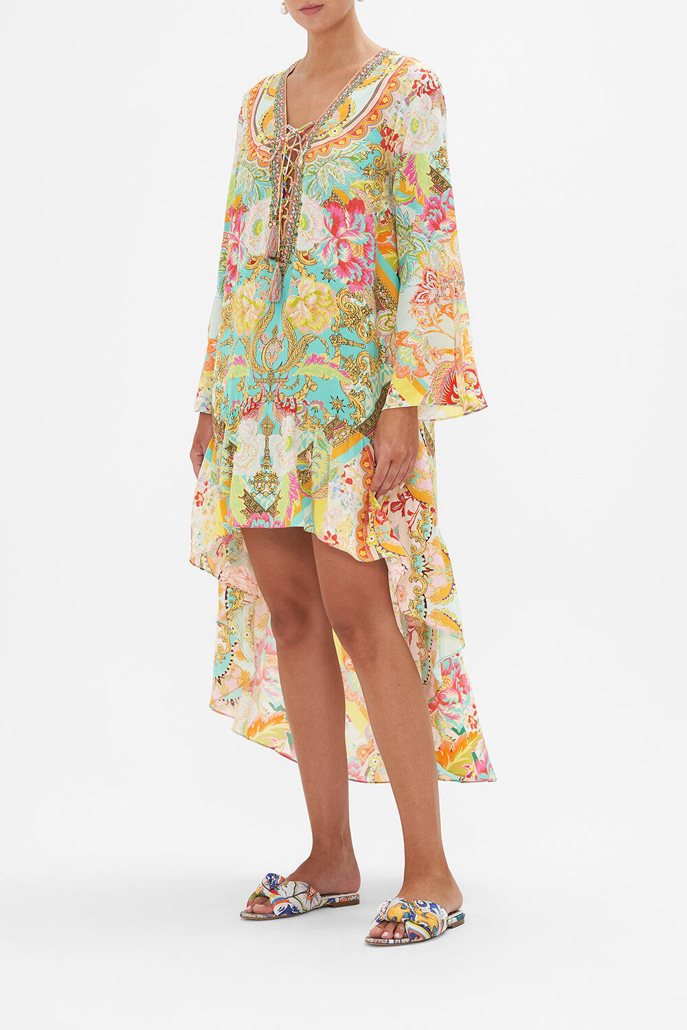 Short Dress With High Low Hem An Italian Welcome - Dress