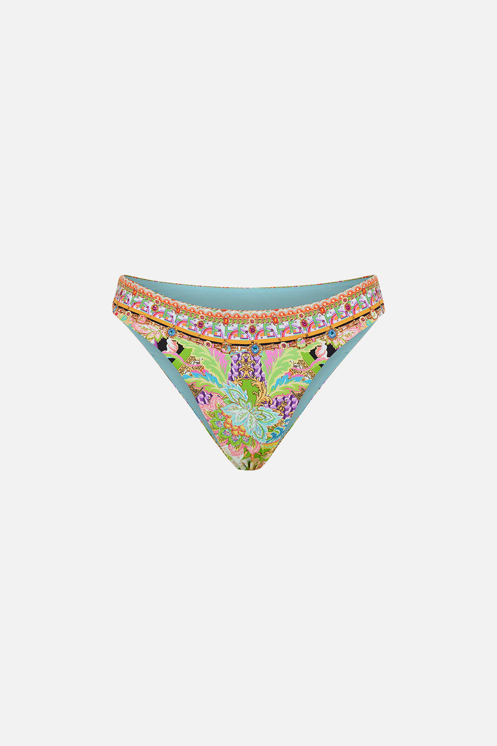 Wide Side High Leg Pant Sundowners In Sicily - Bikini Bottom