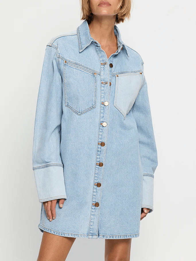 Carla Denim Mini Dress - Dress
