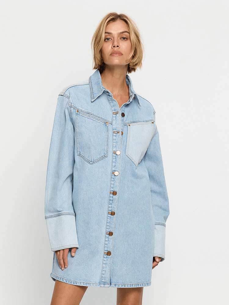 Carla Denim Mini Dress - Dress