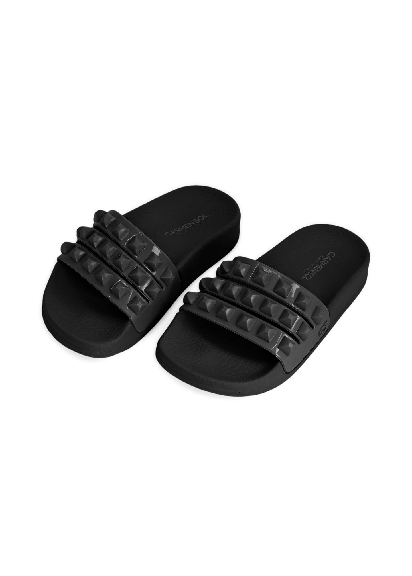 Mini Carmen Kids Slides Black/Black - Shoes