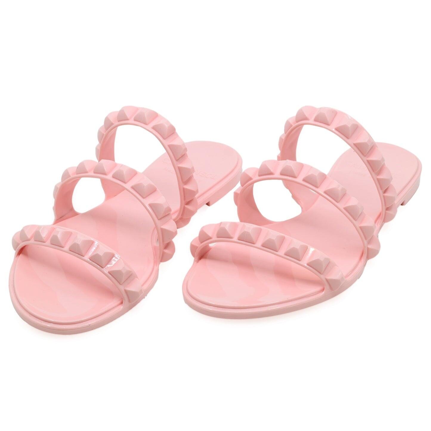 Maria 3 Strap Flat Sandal Baby Pink