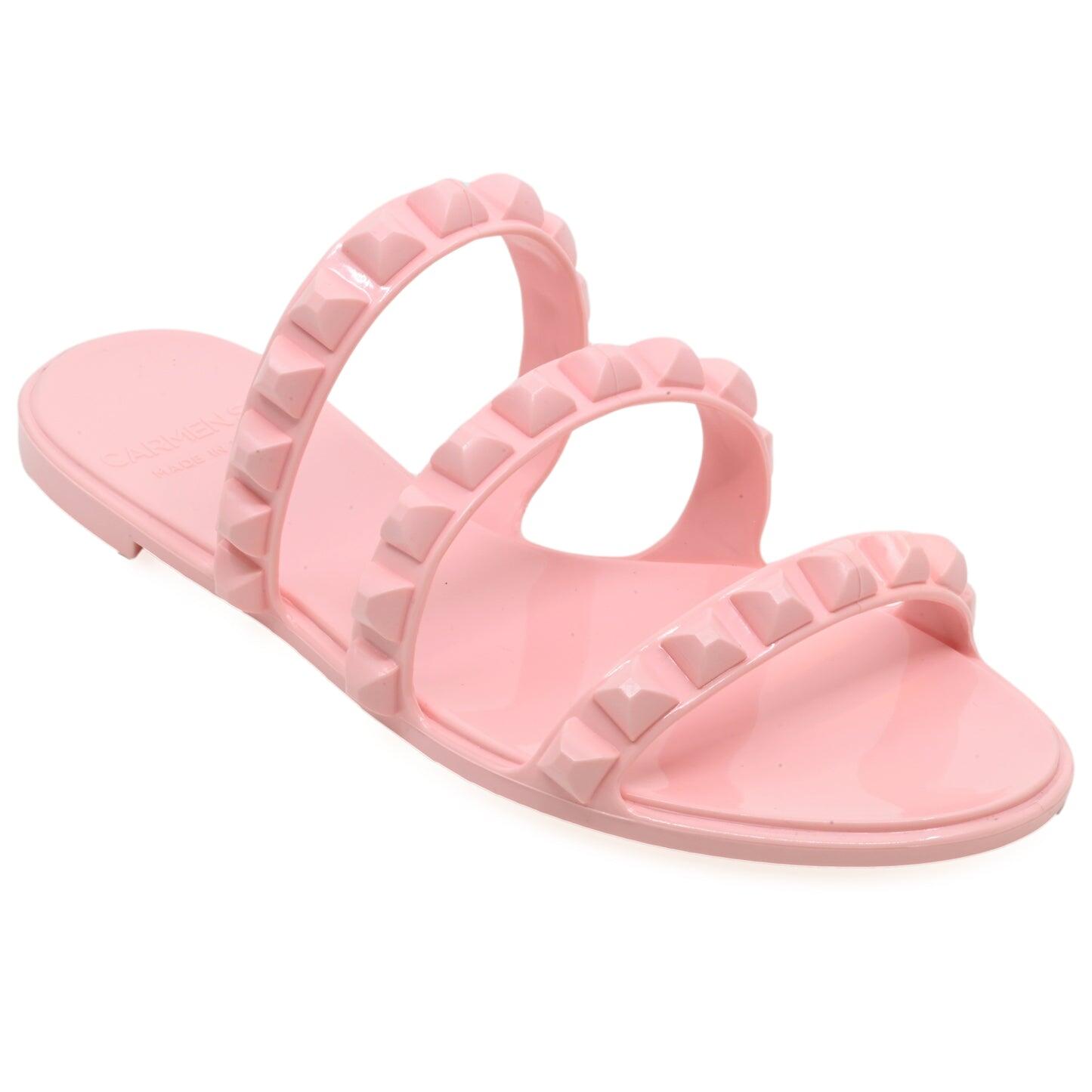 Maria 3 Strap Flat Sandal Baby Pink