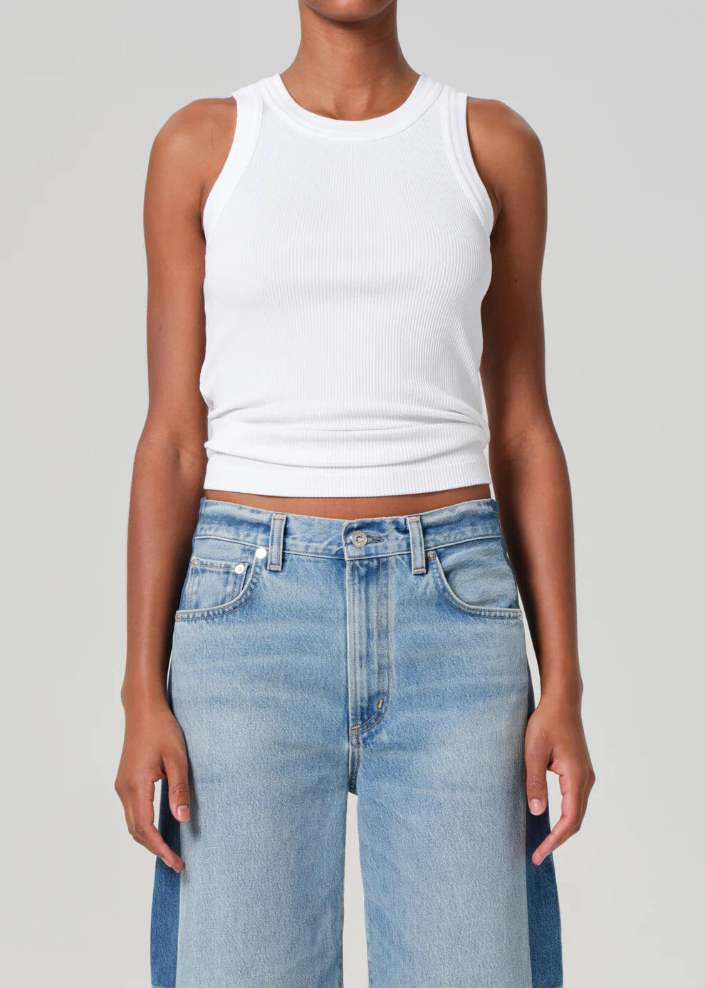 Isabel Rib Tank White