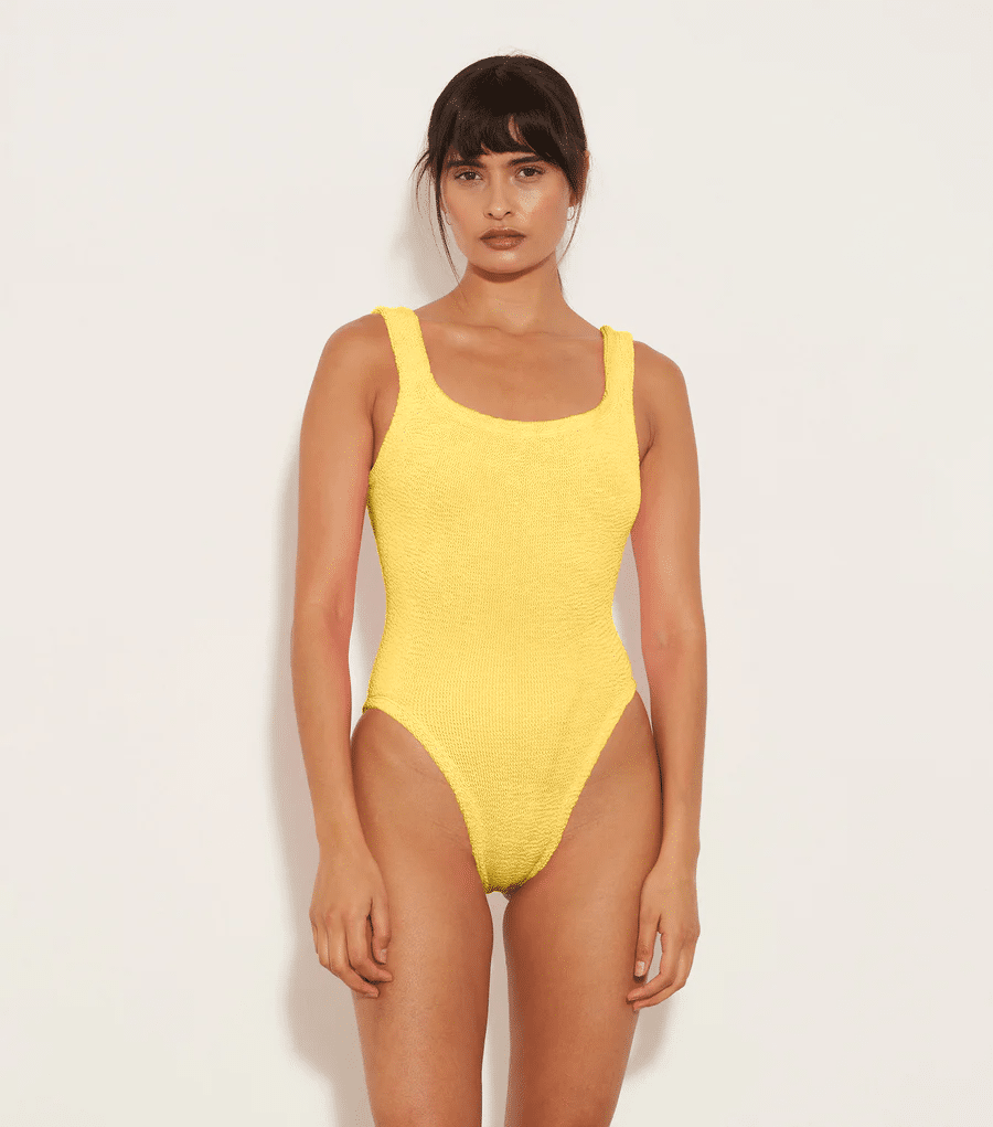 Classic Square Neck Swim Yellow - ONE SIZE - One Piece