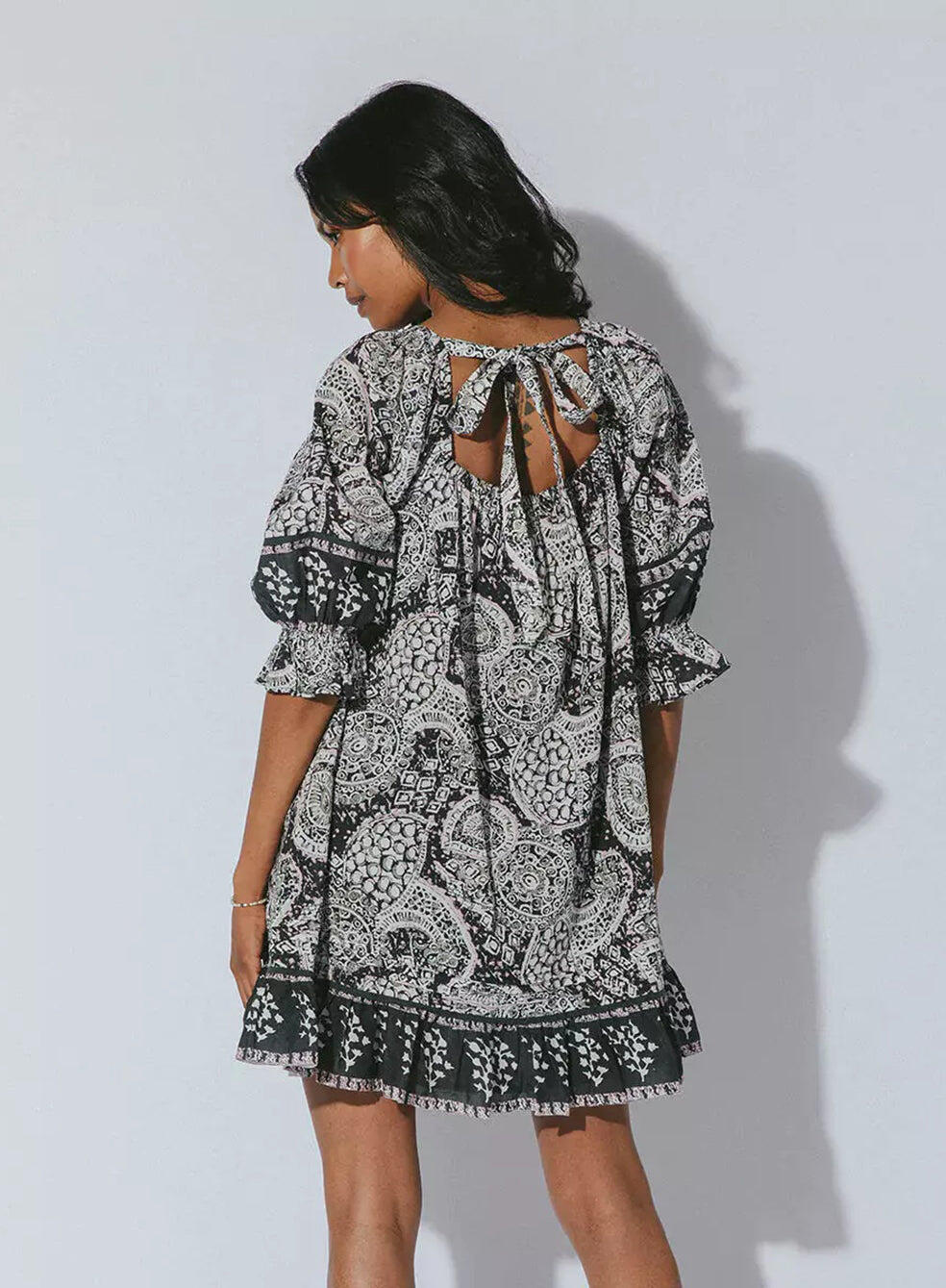 Anila Mini Dress Geo Print - Dress