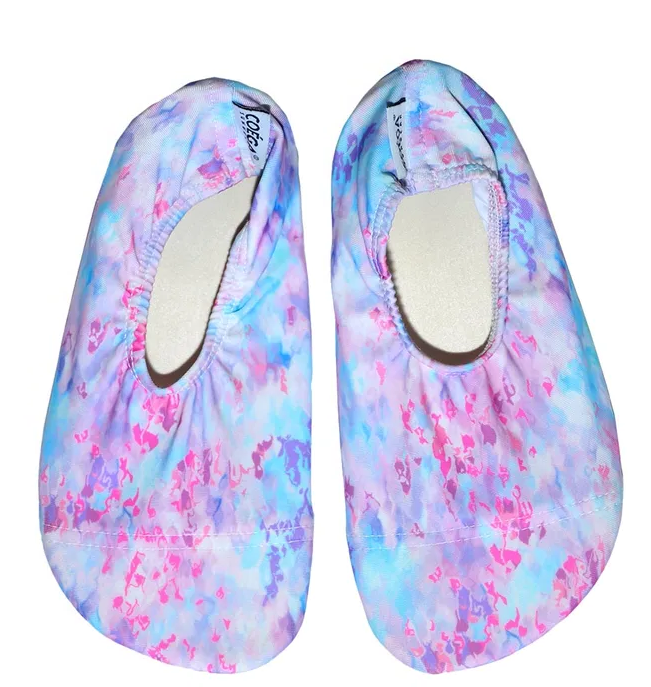 Coega Purple Abstract Drops Pool and Beach Shoes