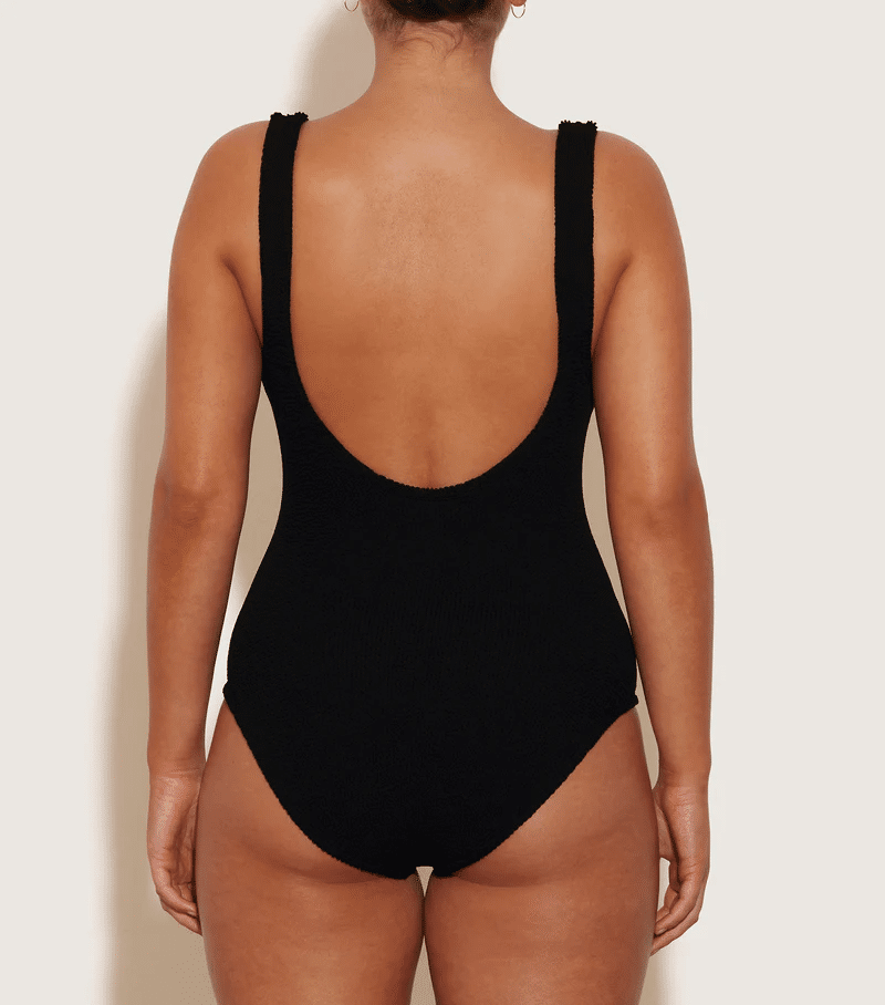 Coverage Celine Swim with Fabric Covered Hoop Black - ONE SIZE - One Piece