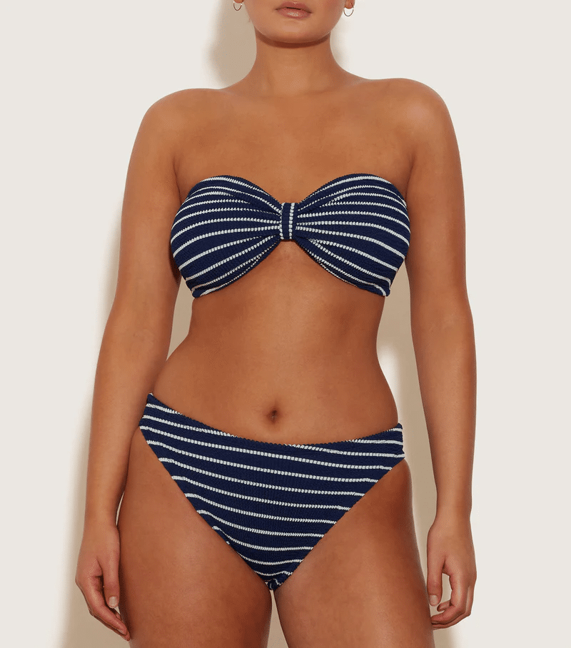 Coverage Jean Bikini Navy/White - ONE SIZE - Bikini