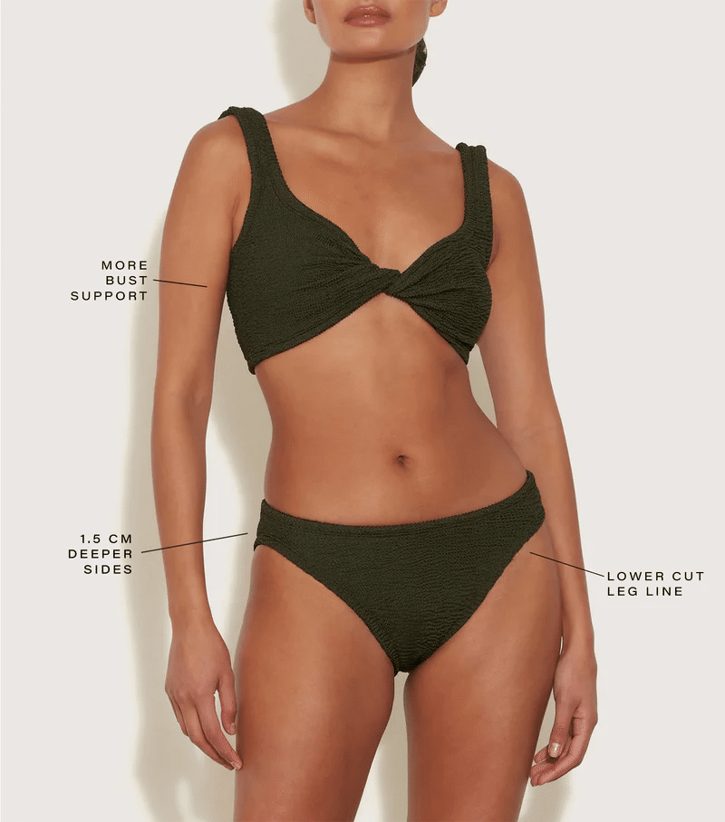 Coverage Juno Bikini Metallic Khaki - ONE SIZE - Bikini