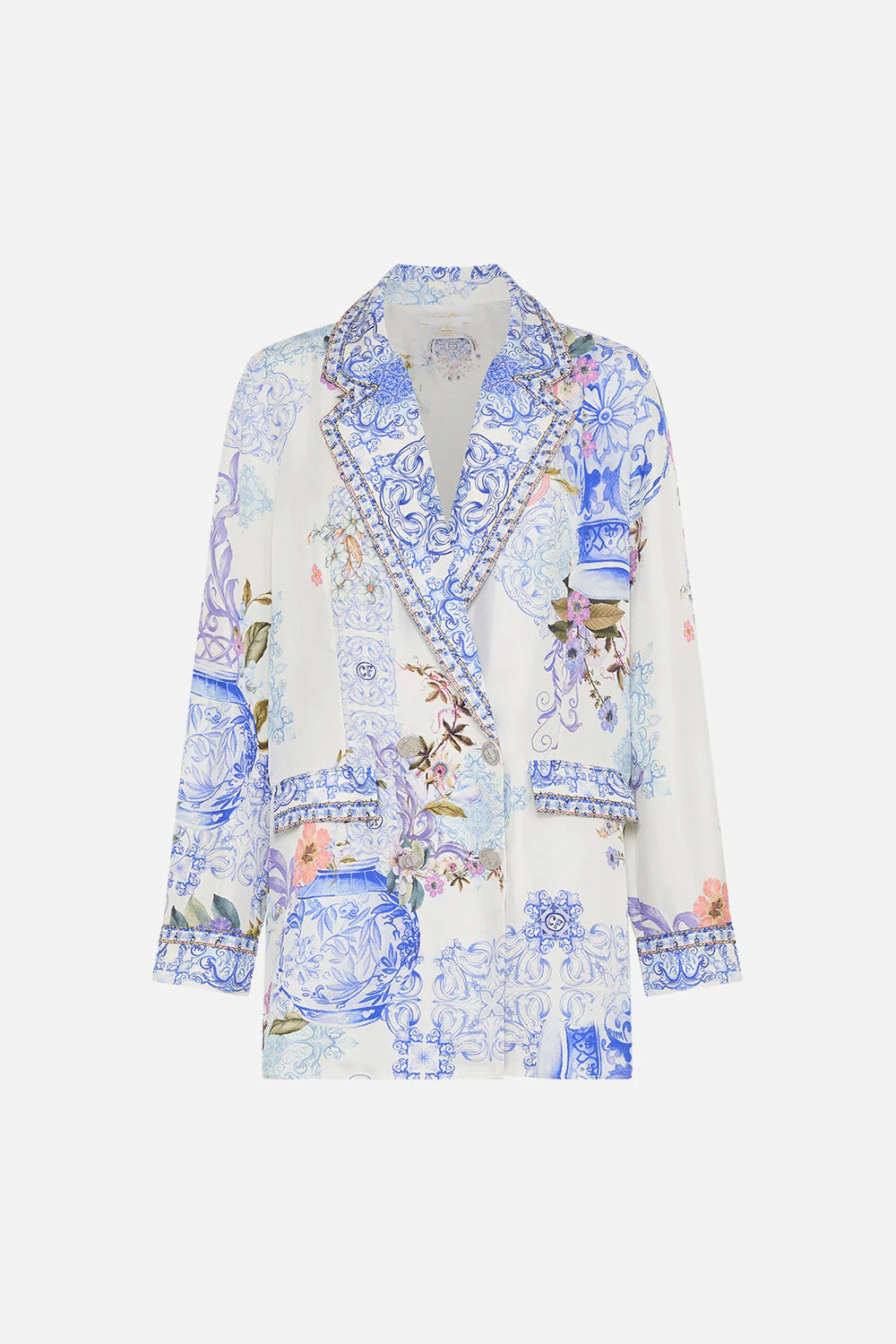 Double Breasted Soft Jacket Paint Me Positano - Jacket