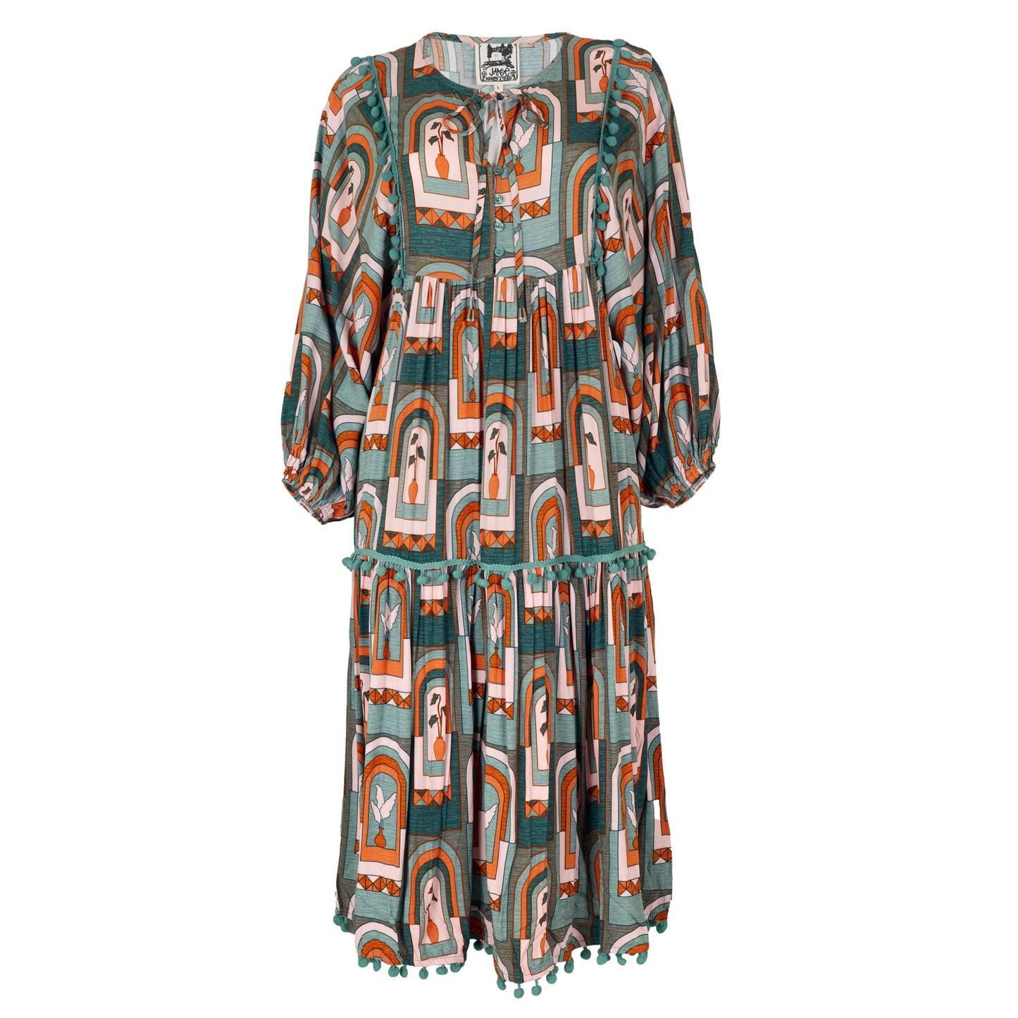 Emerald Arches Print Palace - Dress