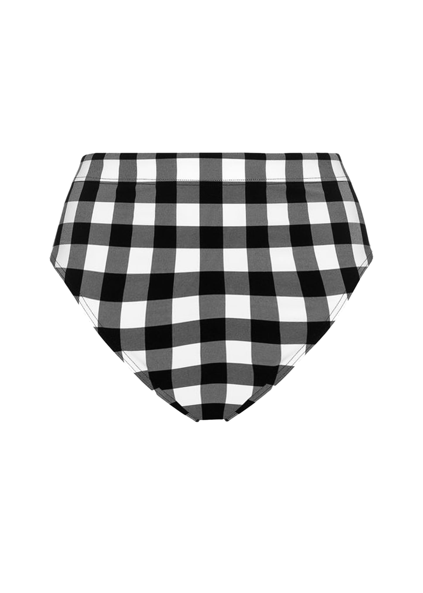 Forme High Waisted Bikini Brief Noir Blanc - Bikini Bottom