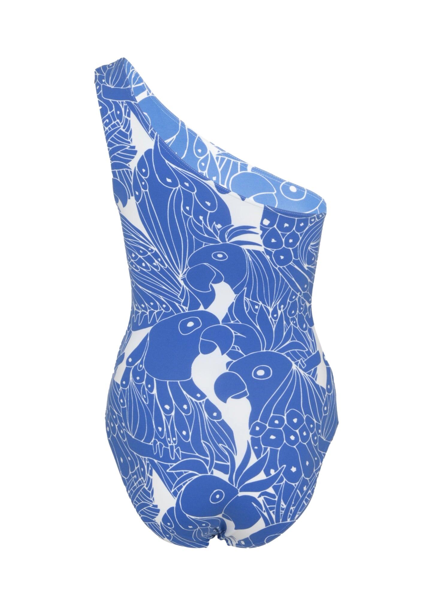 Manolo One Shoulder Maracas Blue - One Piece