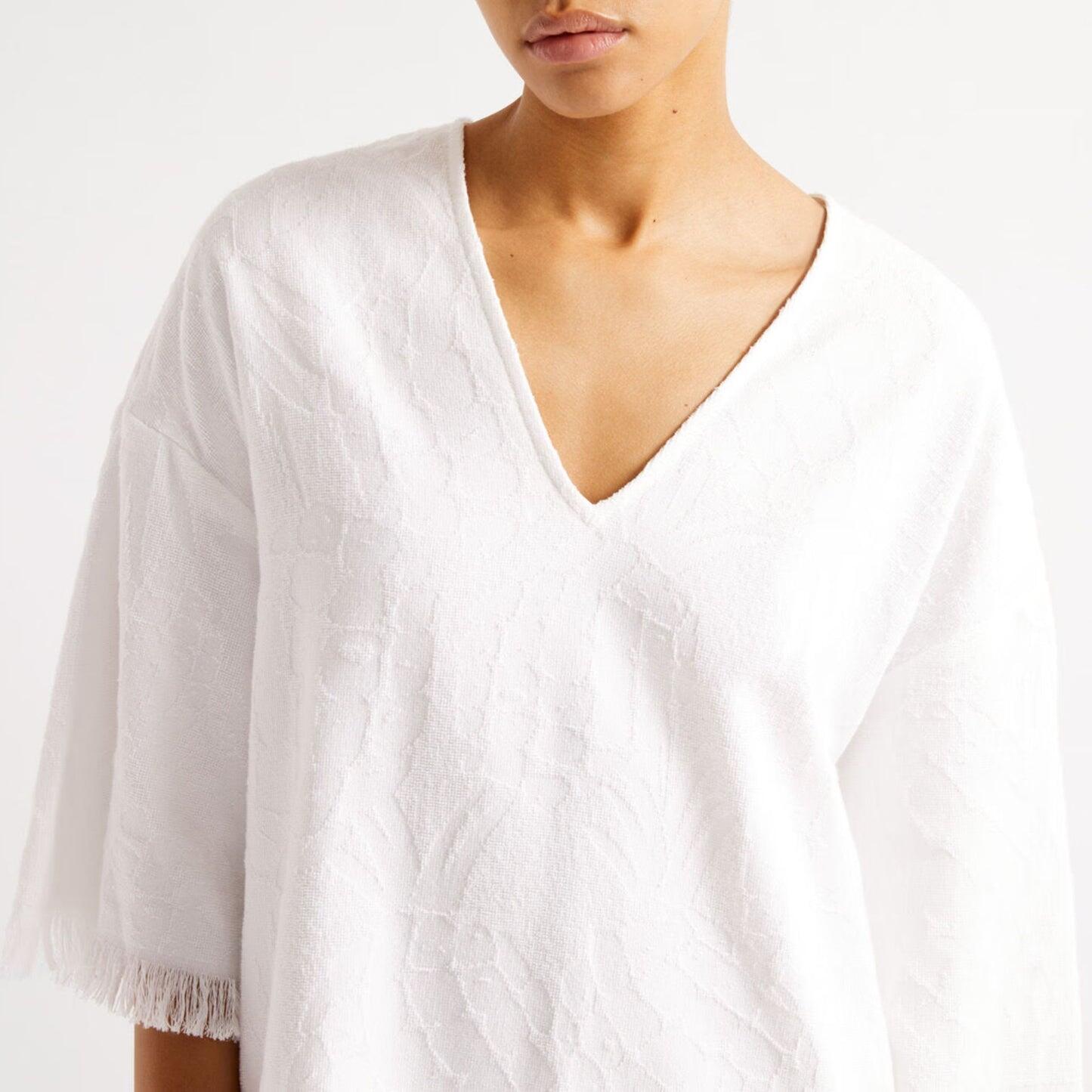 Orange Tunique White - Cover Up