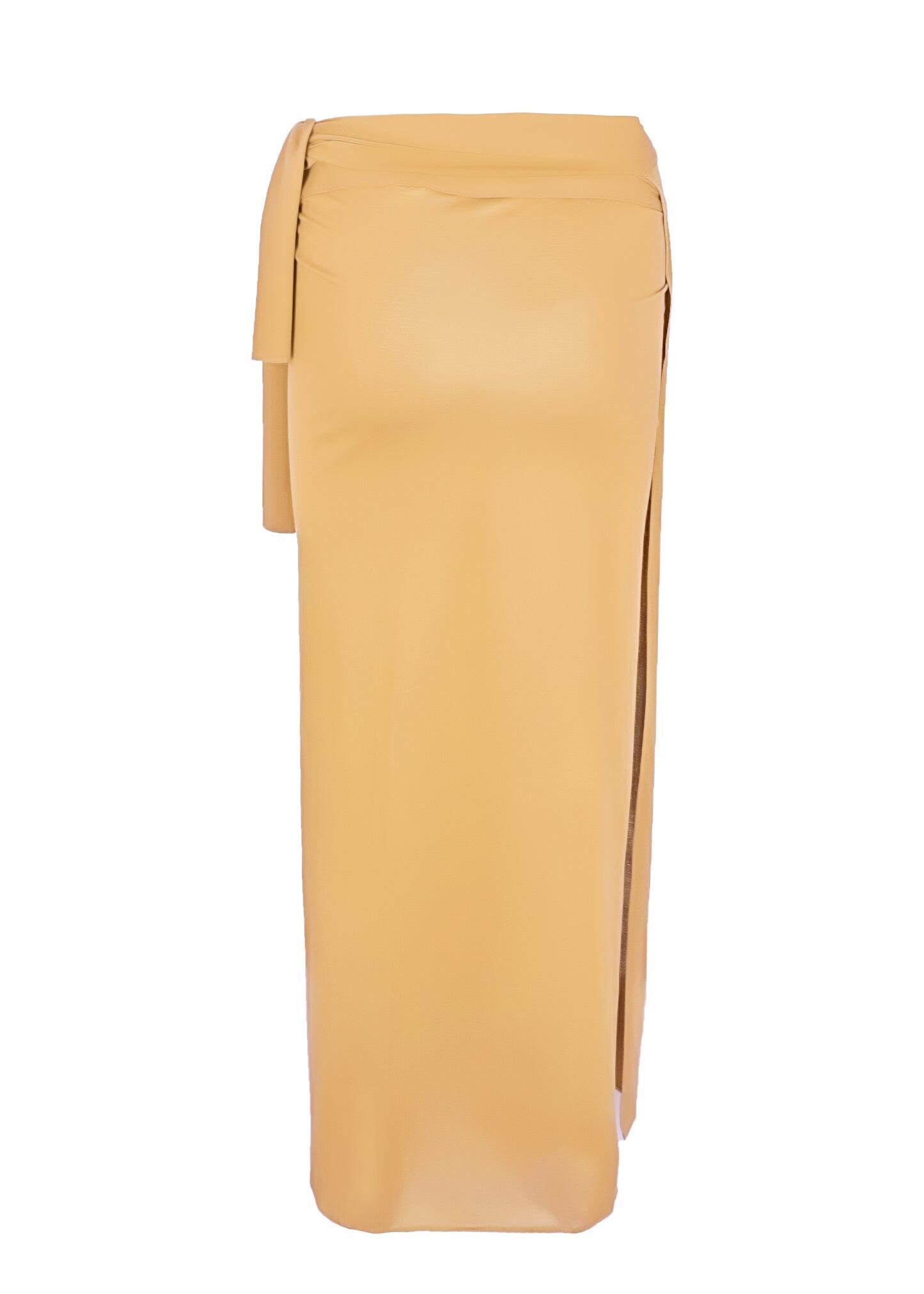 Yellow Sarong with Belt - ONE SIZE - Sarong